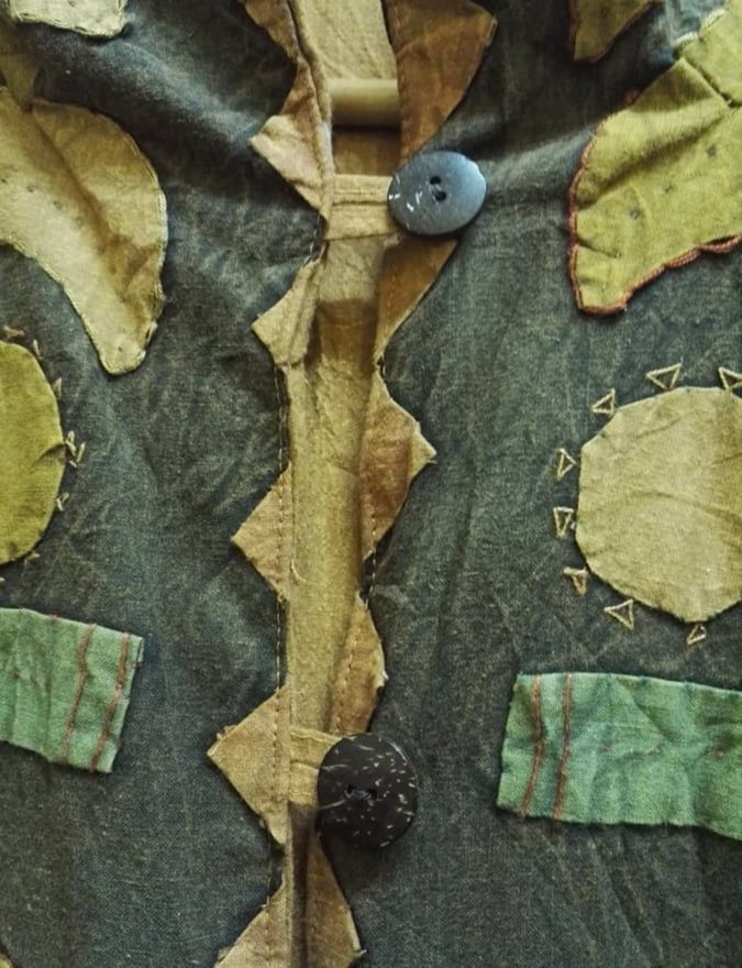 Vintage 🔥VTG🔥Handmade Indian Style Madras Patchwork hand Stitch Size US L / EU 52-54 / 3 - 7 Thumbnail