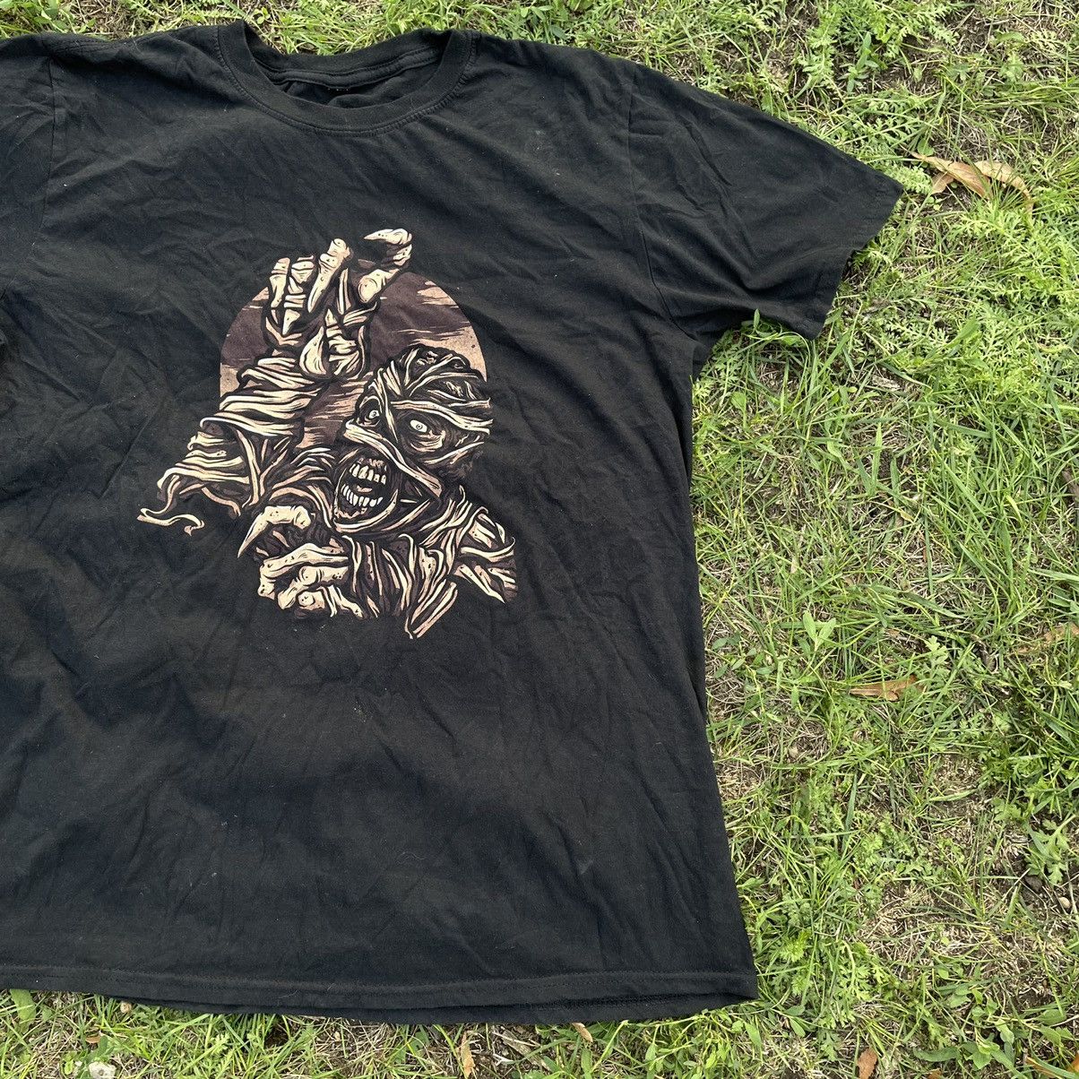 Band Tees Vintage Y2K Mummy Horror Dead Face Streetwear Print Band Size US M / EU 48-50 / 2 - 2 Thumbnail