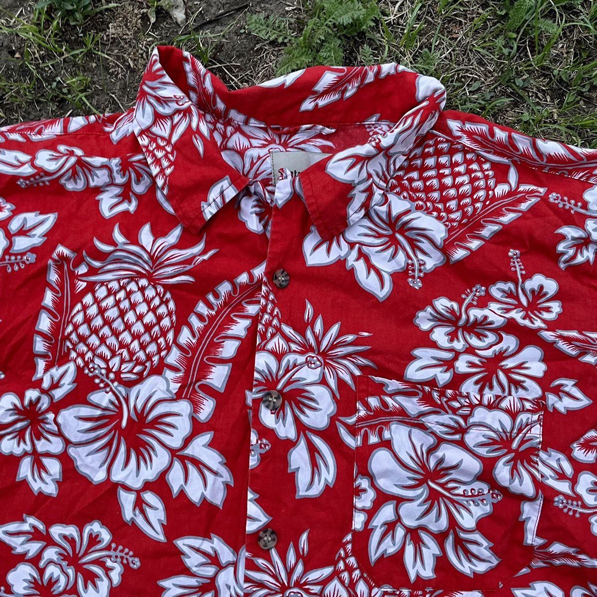 Vintage Vintage 90s Floral All Over Print Hawaiian Shirt Red Boxy L Size US L / EU 52-54 / 3 - 2 Thumbnail