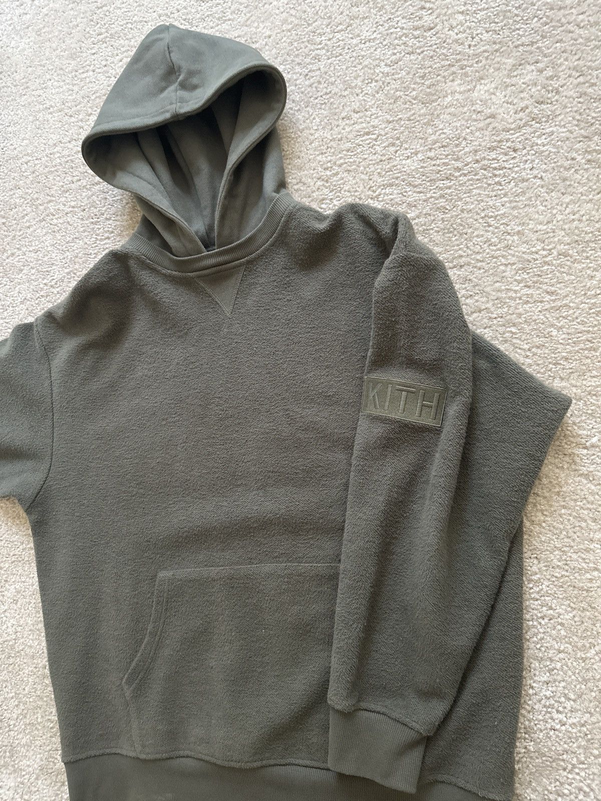 xs) KITH GLOBAL WILLIAMS HOODIE OLIVE-