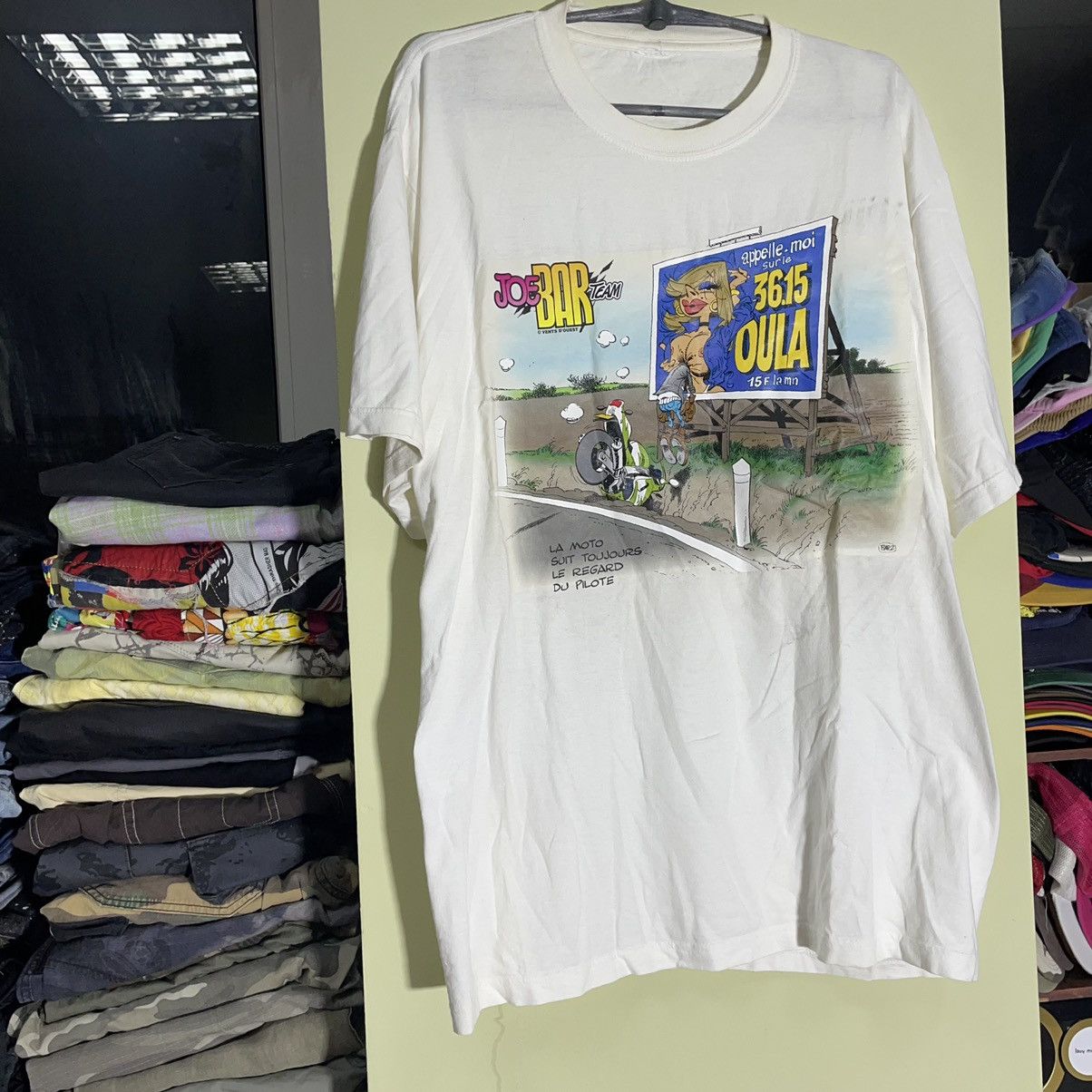 Vintage Vintage 90s Adult “ Tits Print Biker “ Sexy Humor Tee Size US XL / EU 56 / 4 - 3 Thumbnail