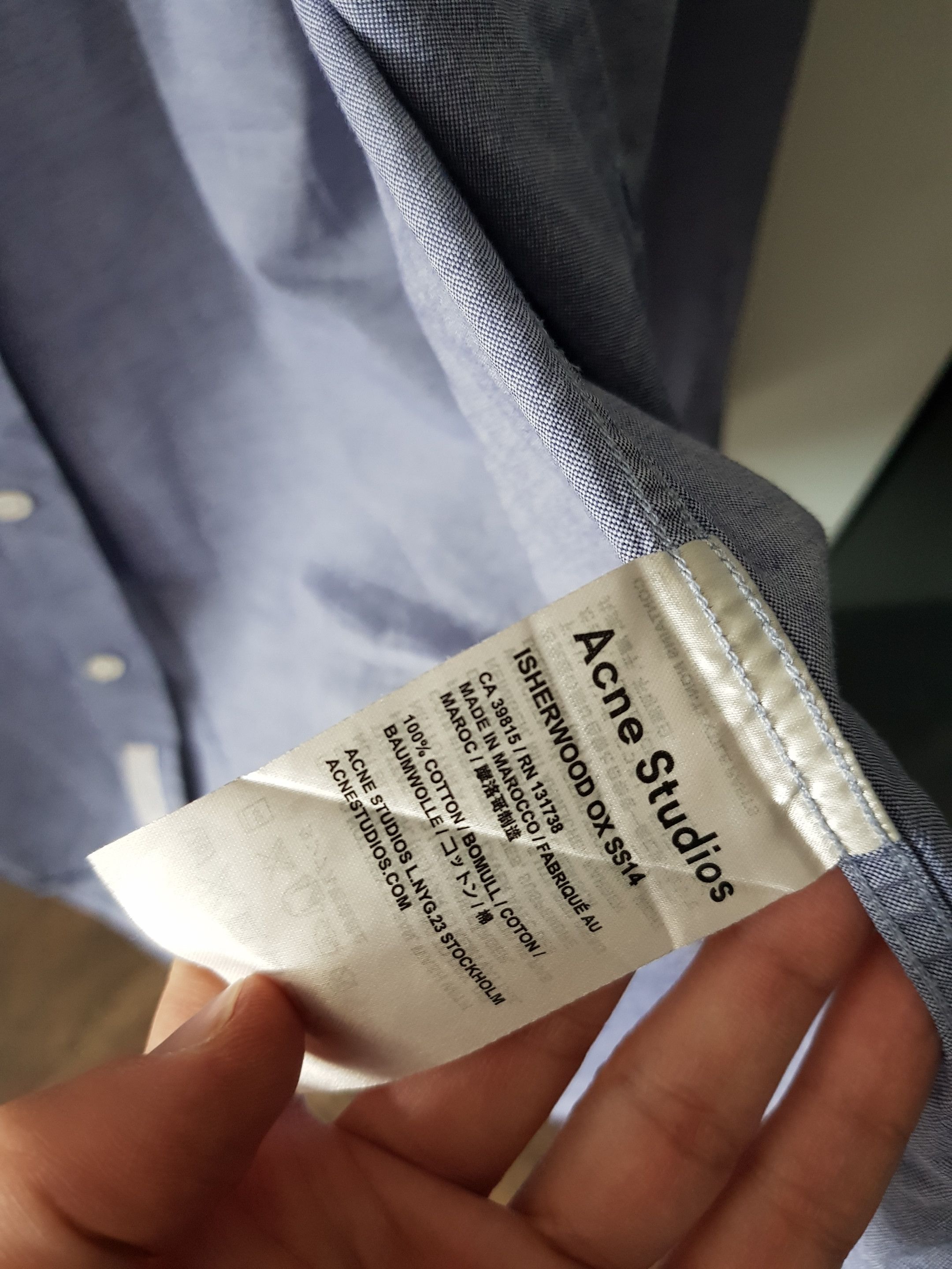 Acne Studios [48] Isherwood Oxford Shirt (SS14) Size US S / EU 44-46 / 1 - 7 Thumbnail