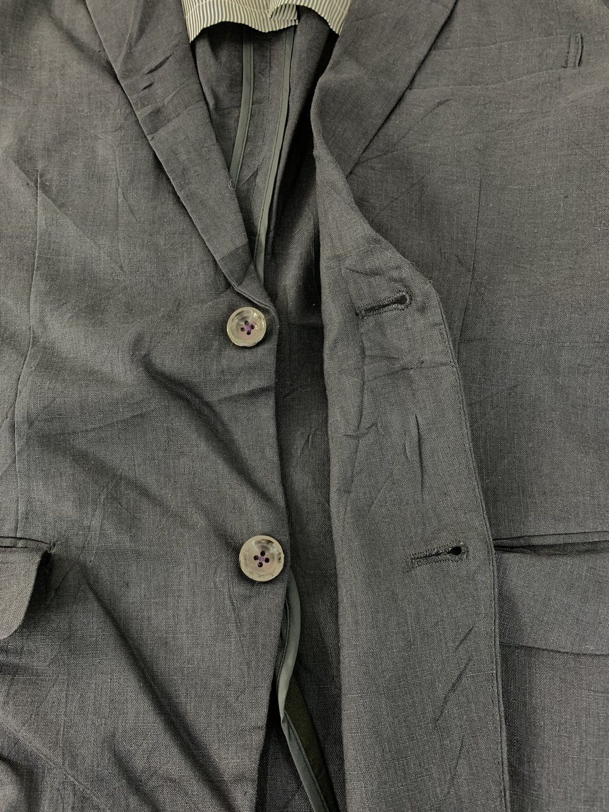 Japanese Brand D’ Homme A Homme Coat Blazer Double Pocket Workwear Design Size 48S - 3 Thumbnail
