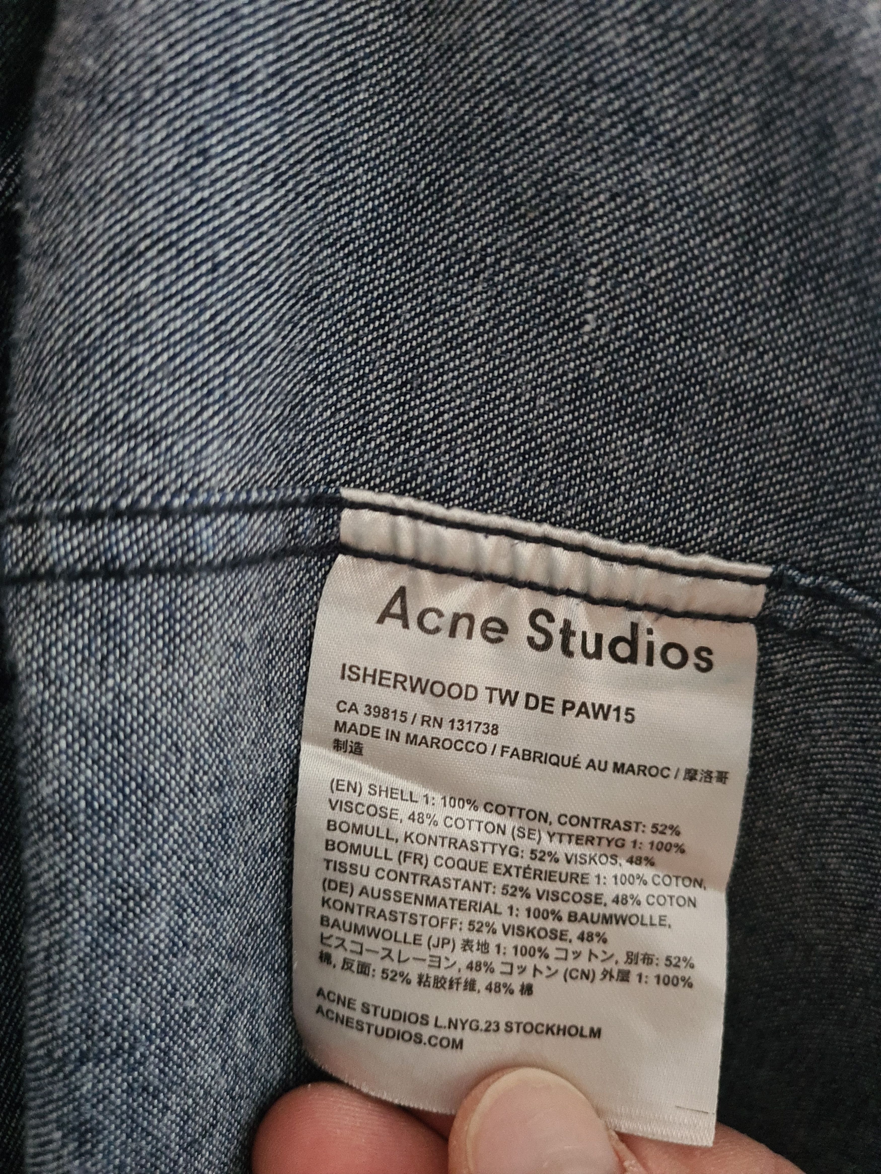 Acne Studios [48] Isherwood Twill Denim Shirt (AW15) Size US M / EU 48-50 / 2 - 4 Thumbnail