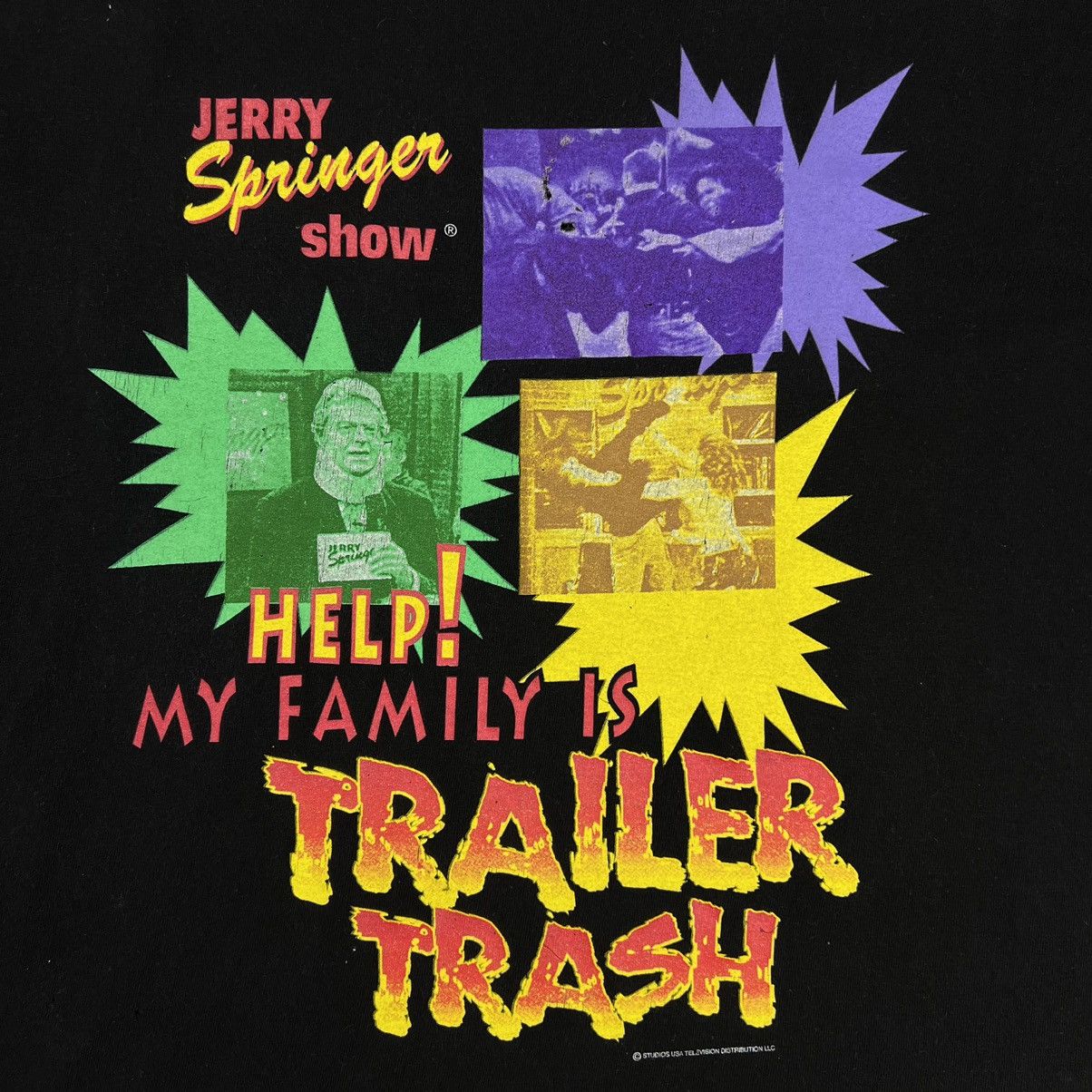 Garbage TV Vintage 90s Jerry Springer T Shirt Family Trailer Trash Tee Size US L / EU 52-54 / 3 - 2 Thumbnail