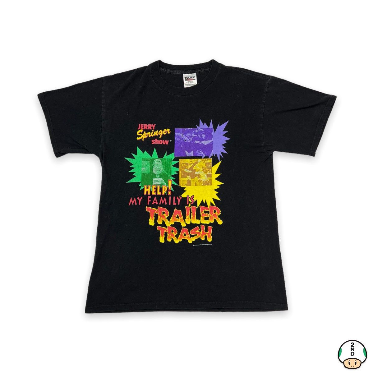 Garbage TV Vintage 90s Jerry Springer T Shirt Family Trailer Trash Tee Size US L / EU 52-54 / 3 - 1 Thumbnail