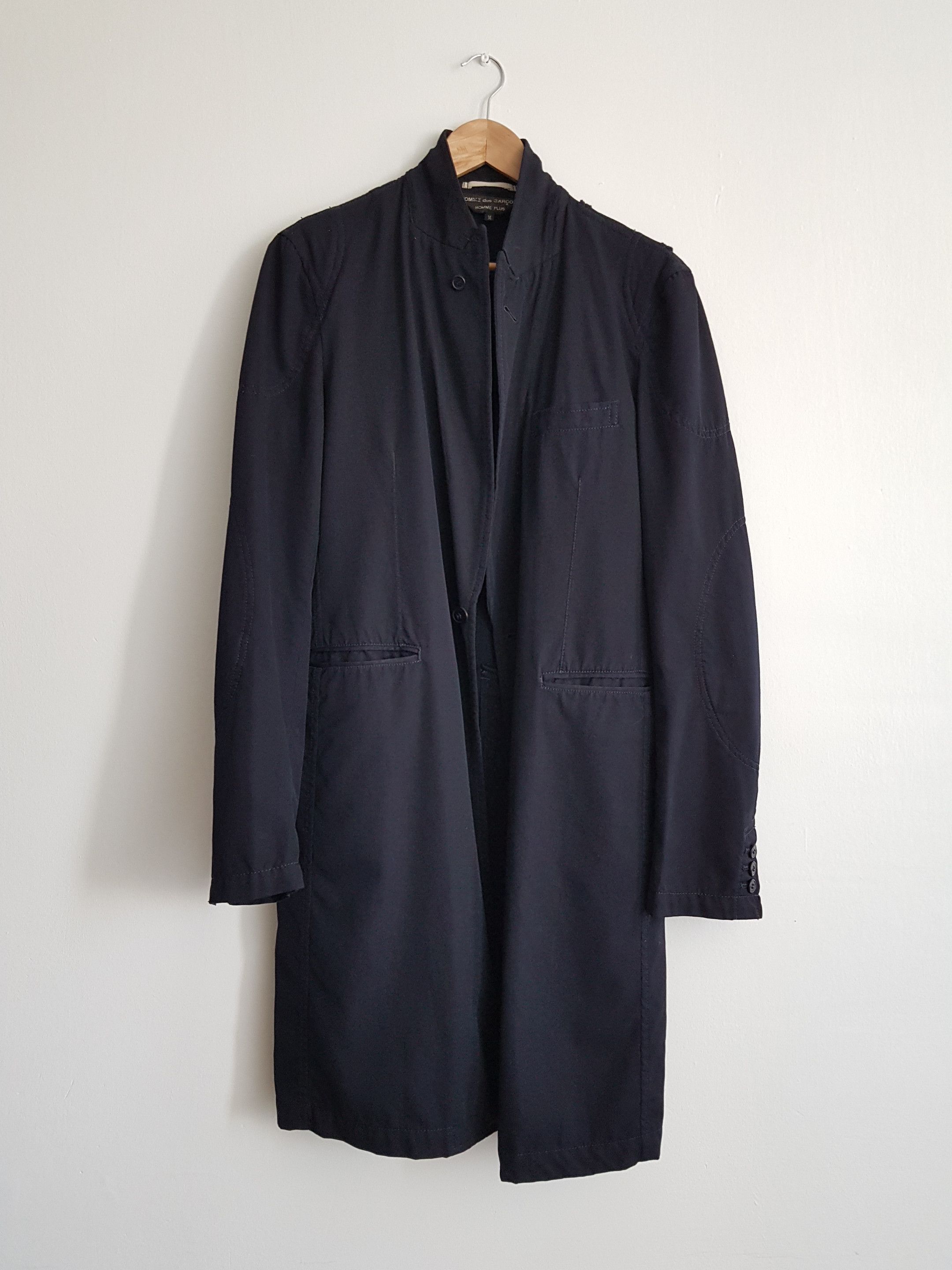 Comme des Garcons Homme Plus [M] Navy Trench Coat (FW10) Size US M / EU 48-50 / 2 - 1 Thumbnail