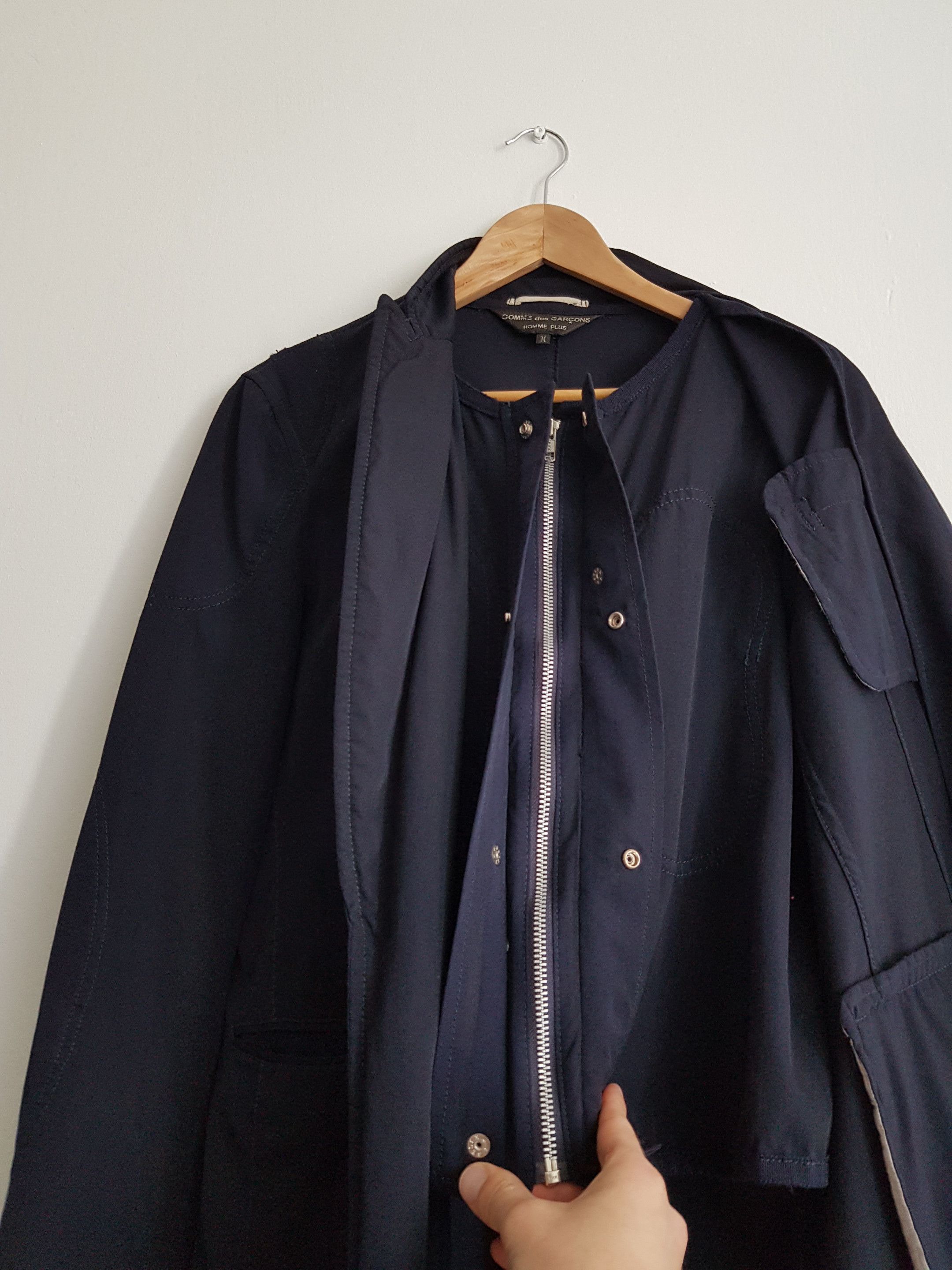 Comme des Garcons Homme Plus [M] Navy Trench Coat (FW10) Size US M / EU 48-50 / 2 - 4 Thumbnail