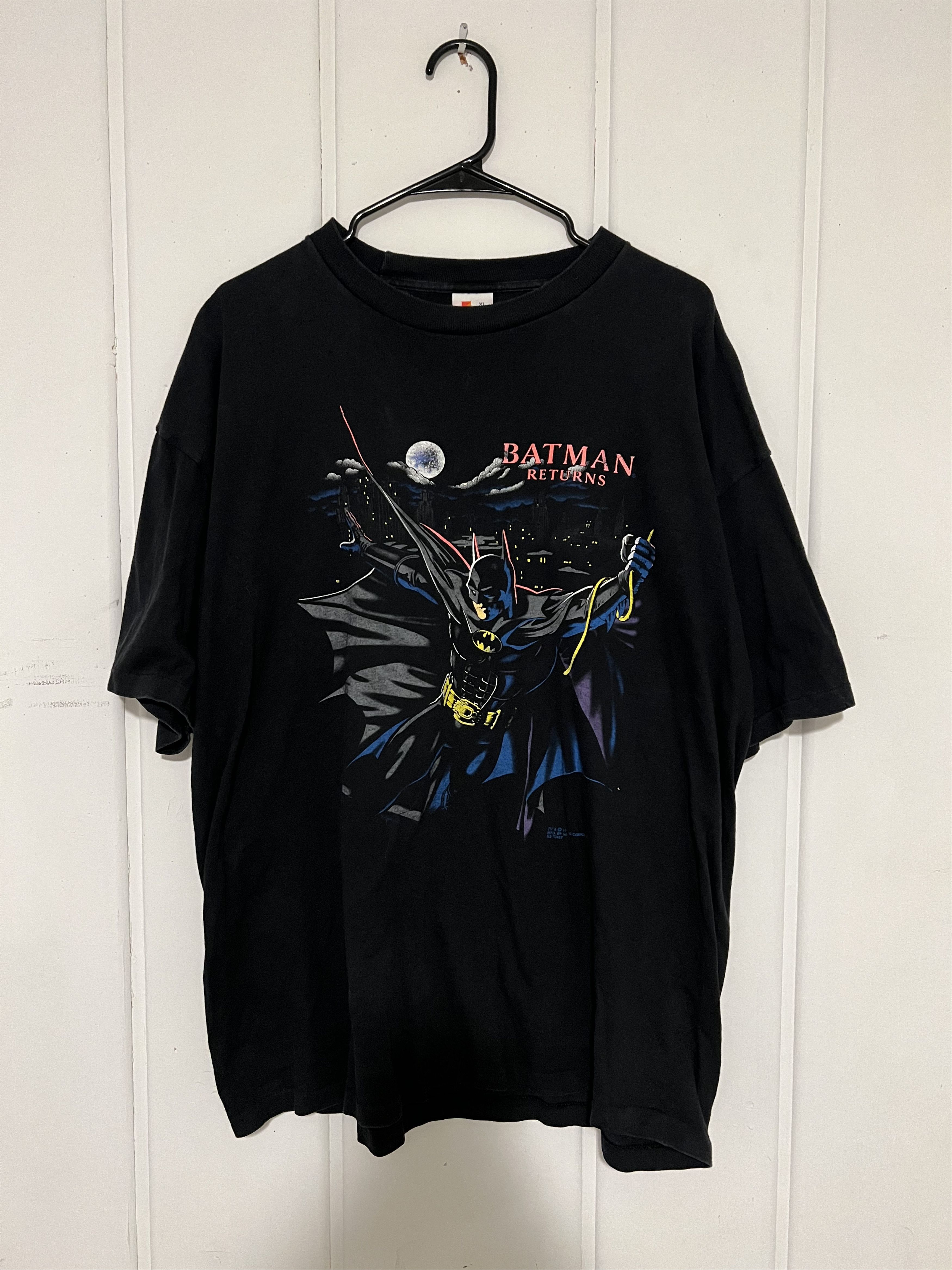 image of 1991 Batman Returns Tim Burton in Black, Men's (Size XL)