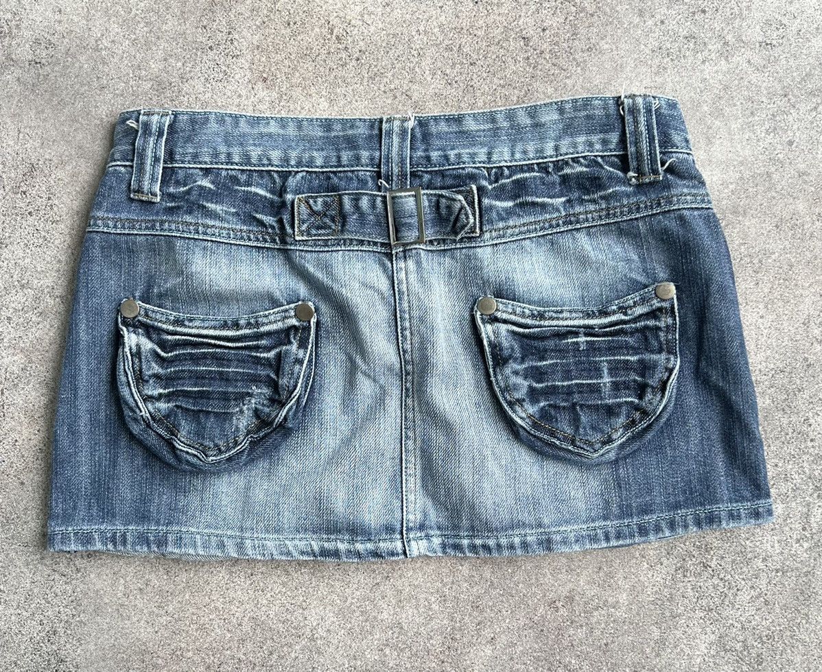 Japanese Brand × Vintage Vintage denim cargo mini skirt Size 28" / US 6 / IT 42 - 5 Thumbnail
