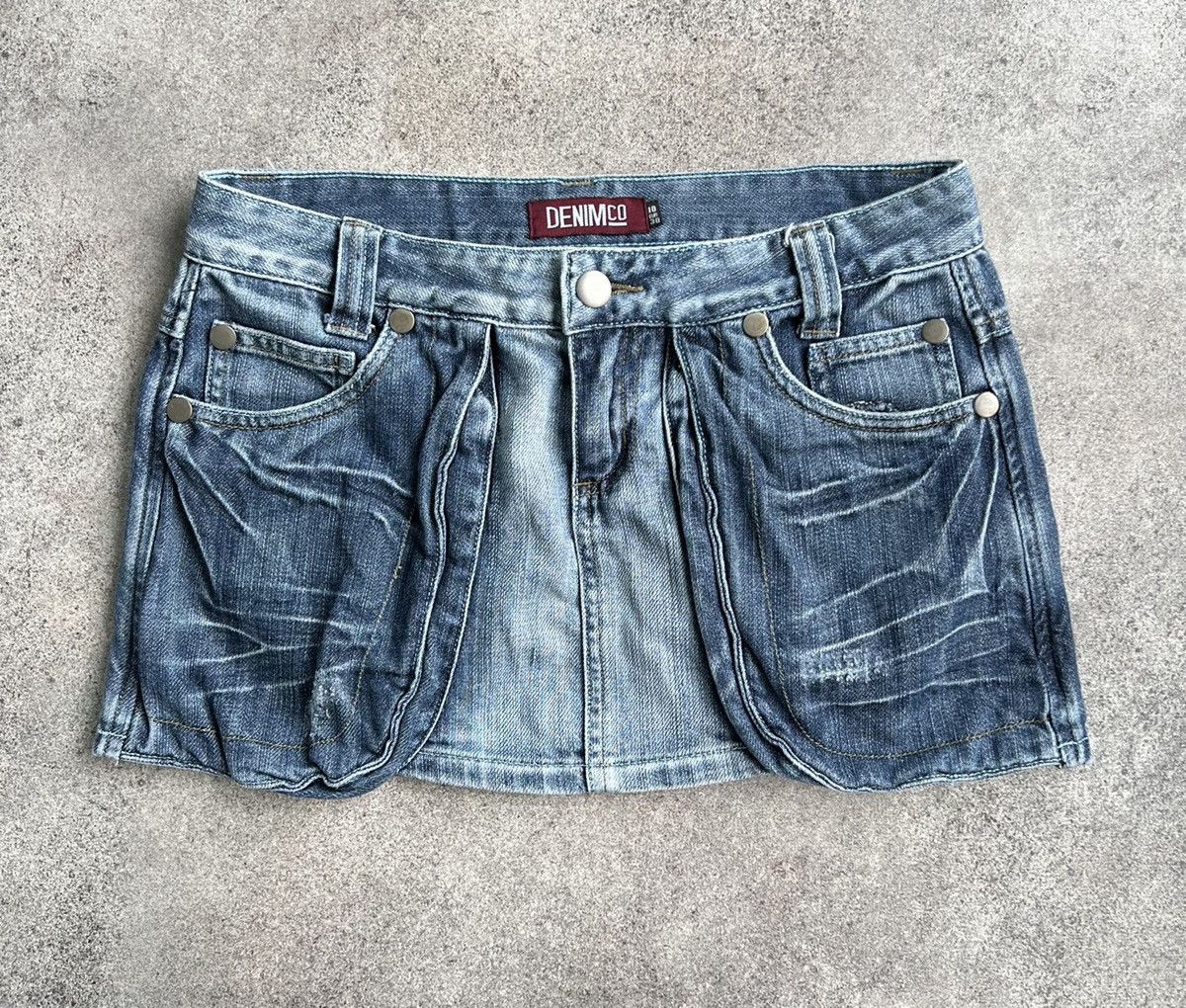 Japanese Brand × Vintage Vintage denim cargo mini skirt Size 28" / US 6 / IT 42 - 1 Thumbnail