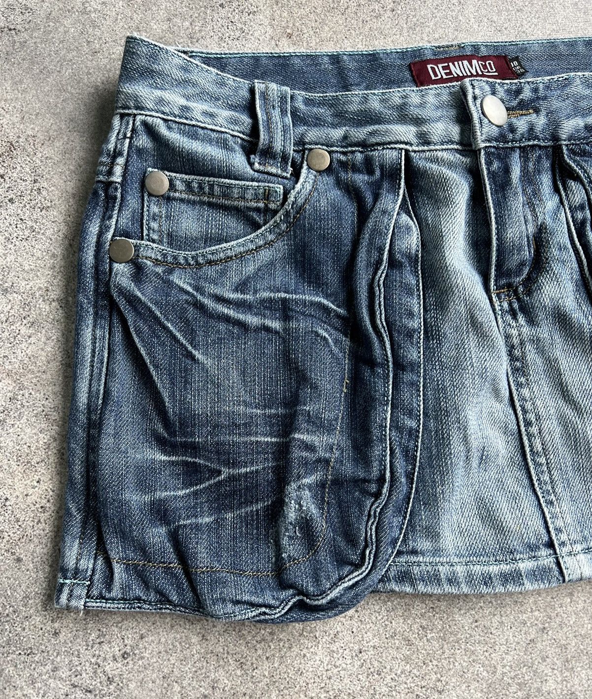 Japanese Brand × Vintage Vintage denim cargo mini skirt Size 28" / US 6 / IT 42 - 2 Thumbnail
