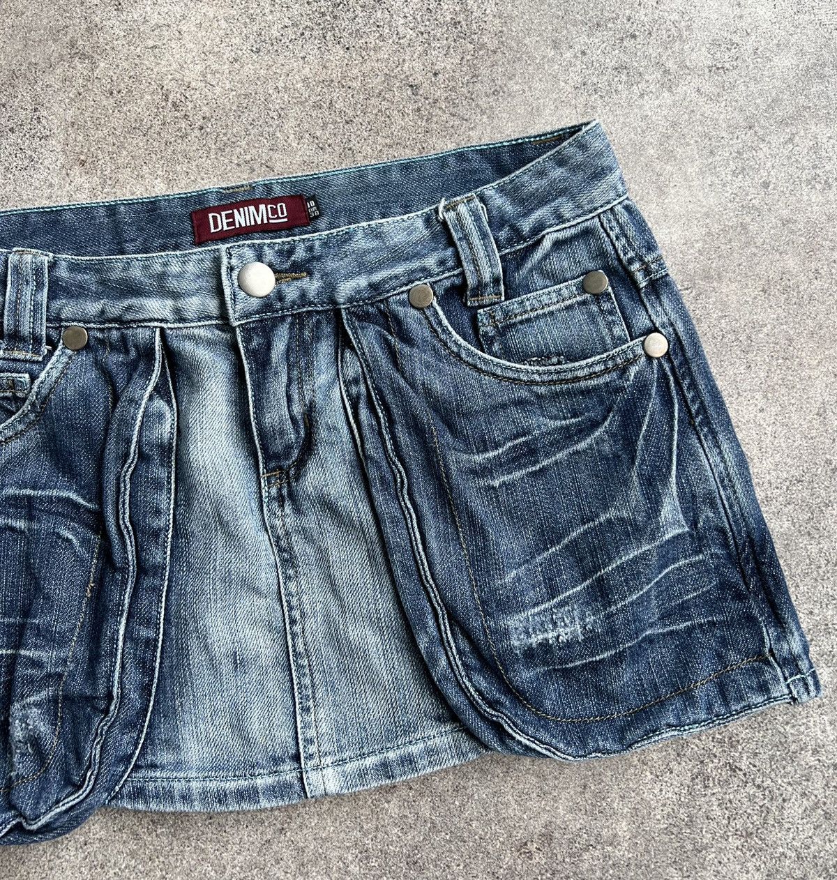 Japanese Brand × Vintage Vintage denim cargo mini skirt Size 28" / US 6 / IT 42 - 3 Thumbnail