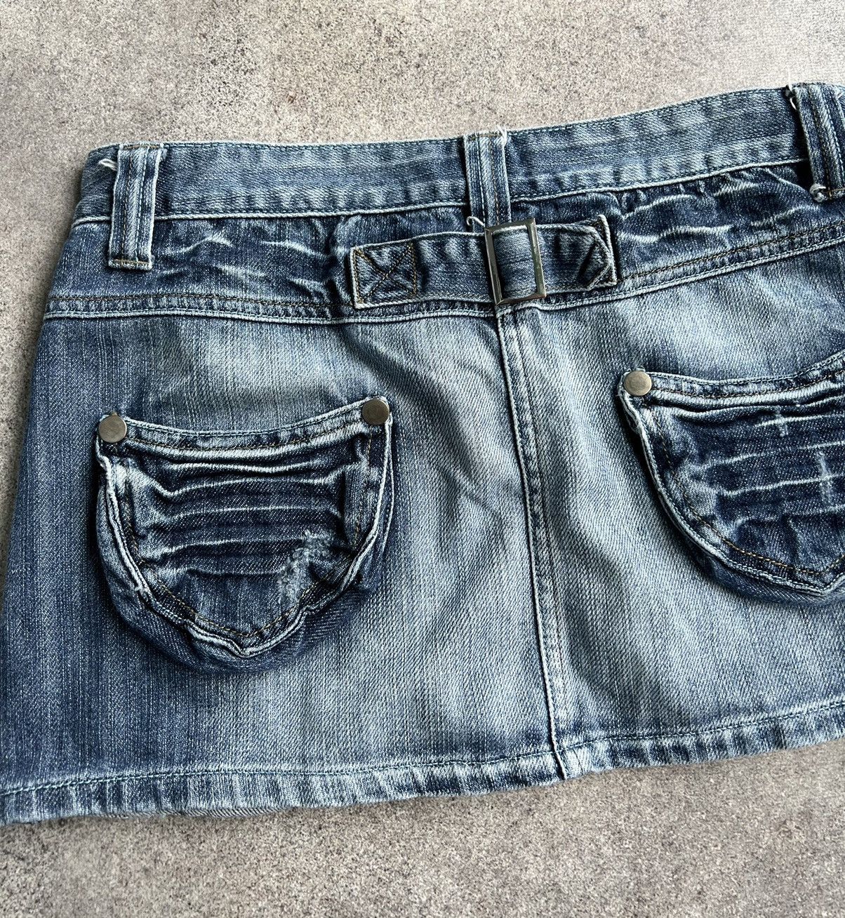 Japanese Brand × Vintage Vintage denim cargo mini skirt Size 28" / US 6 / IT 42 - 6 Thumbnail