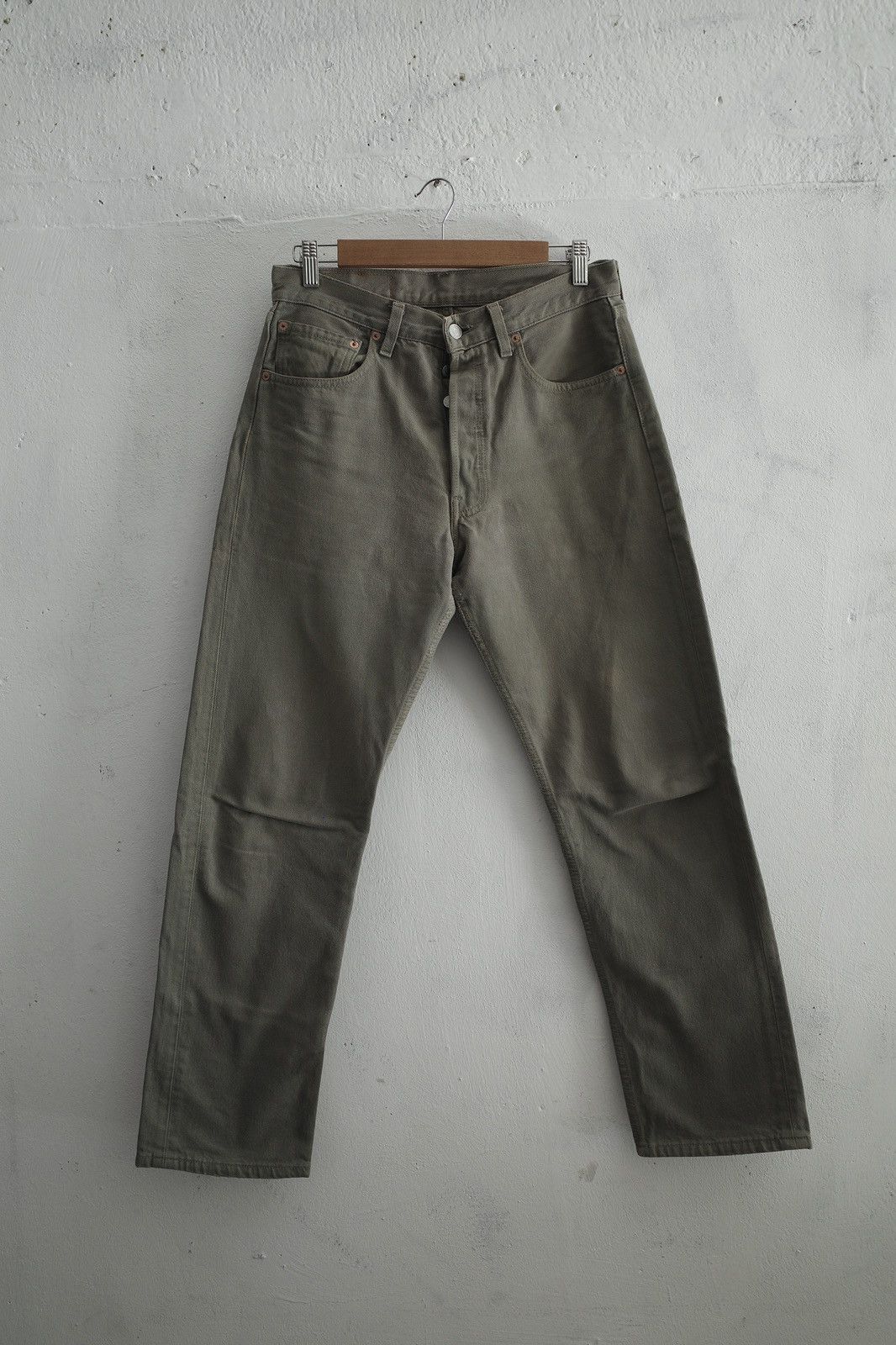 Levi's 501 Army Green Denim 30x29