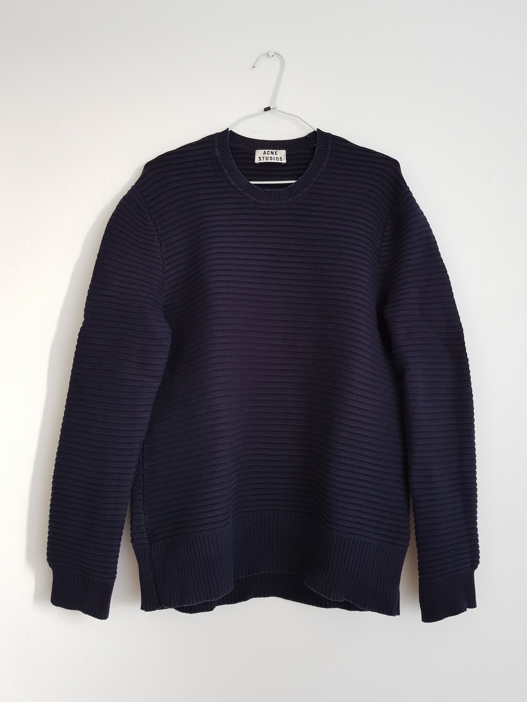 image of Acne Studios Cusco Stripe Sweater Ss13 in Navy, Men's (Size Medium)