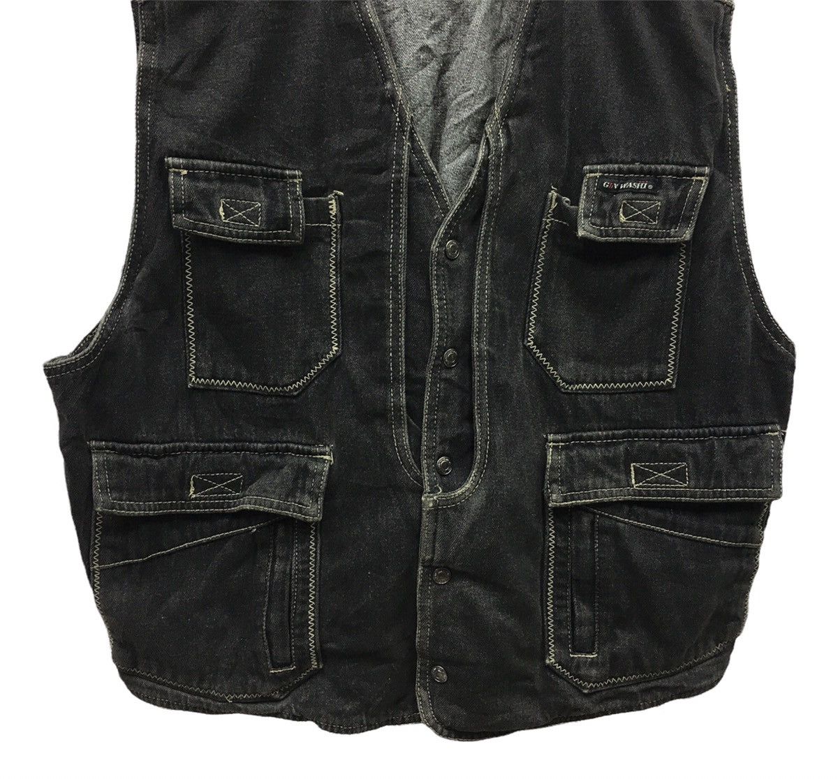 Japanese Brand × Seditionaries Vintage Gin Washi Multi Pocket Denim Vest Jacket Size US M / EU 48-50 / 2 - 4 Thumbnail