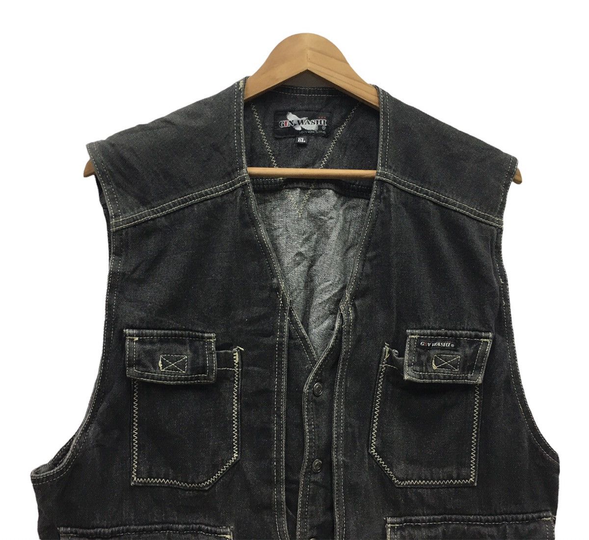 Japanese Brand × Seditionaries Vintage Gin Washi Multi Pocket Denim Vest Jacket Size US M / EU 48-50 / 2 - 2 Thumbnail