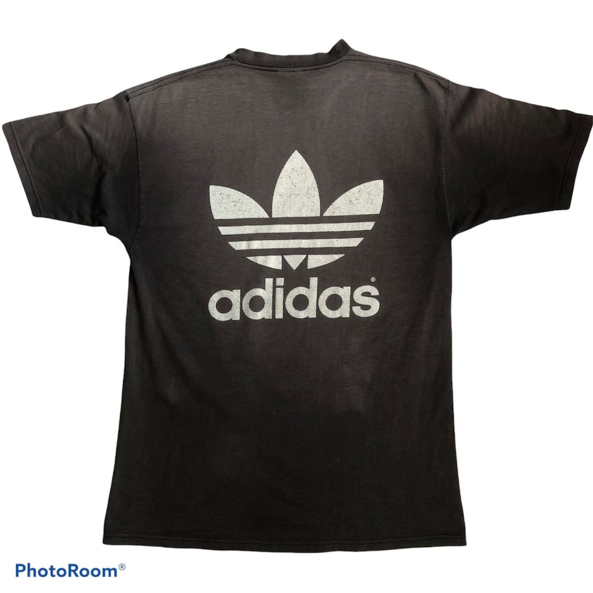 Adidas × Vintage Vintage Distressed Big Logo Adidas Tee Size M Size US M / EU 48-50 / 2 - 5 Thumbnail