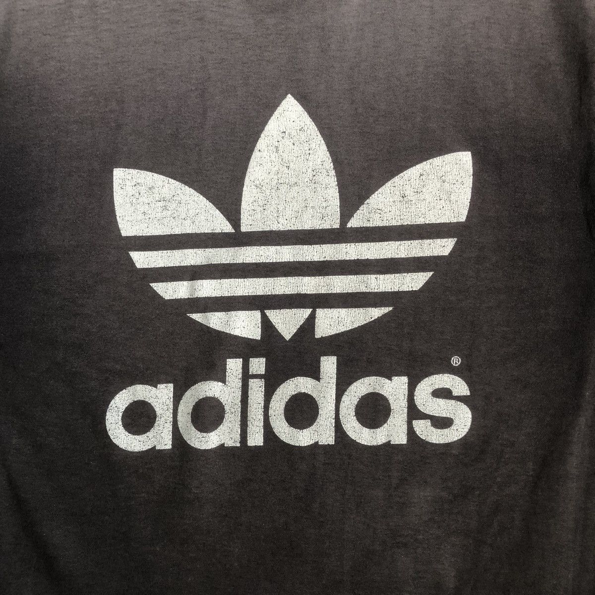 Adidas × Vintage Vintage Distressed Big Logo Adidas Tee Size M Size US M / EU 48-50 / 2 - 6 Thumbnail