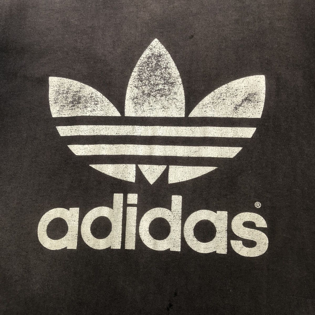 Adidas × Vintage Vintage Distressed Big Logo Adidas Tee Size M Size US M / EU 48-50 / 2 - 3 Thumbnail