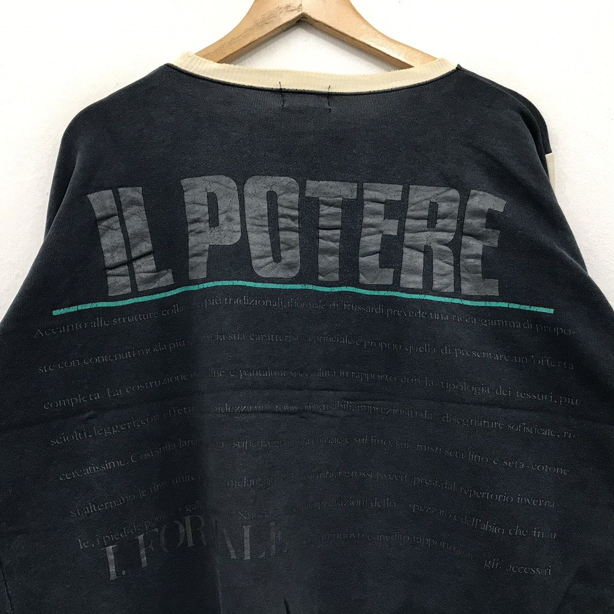 Designer Giovanni Uomo IL Potere Big Logo Sweatshirt Size M / US 6-8 / IT 42-44 - 3 Thumbnail