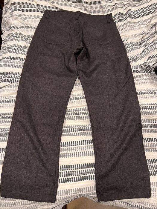 Evan Kinori Brown herringbone wool 4 four pocket pants 34 | Grailed