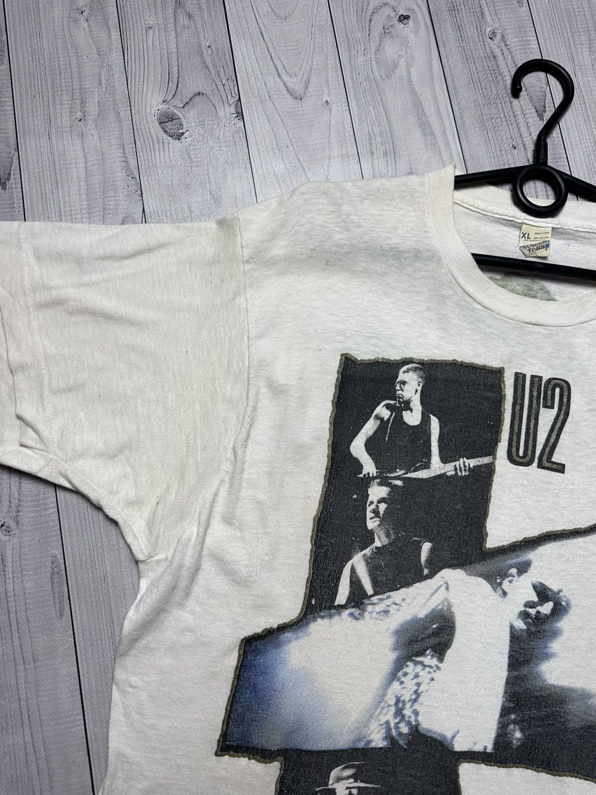 Band Tees × Vintage Vintage U2 Rock tee tour tee Live 1987 size XL rare Size US XL / EU 56 / 4 - 6 Thumbnail