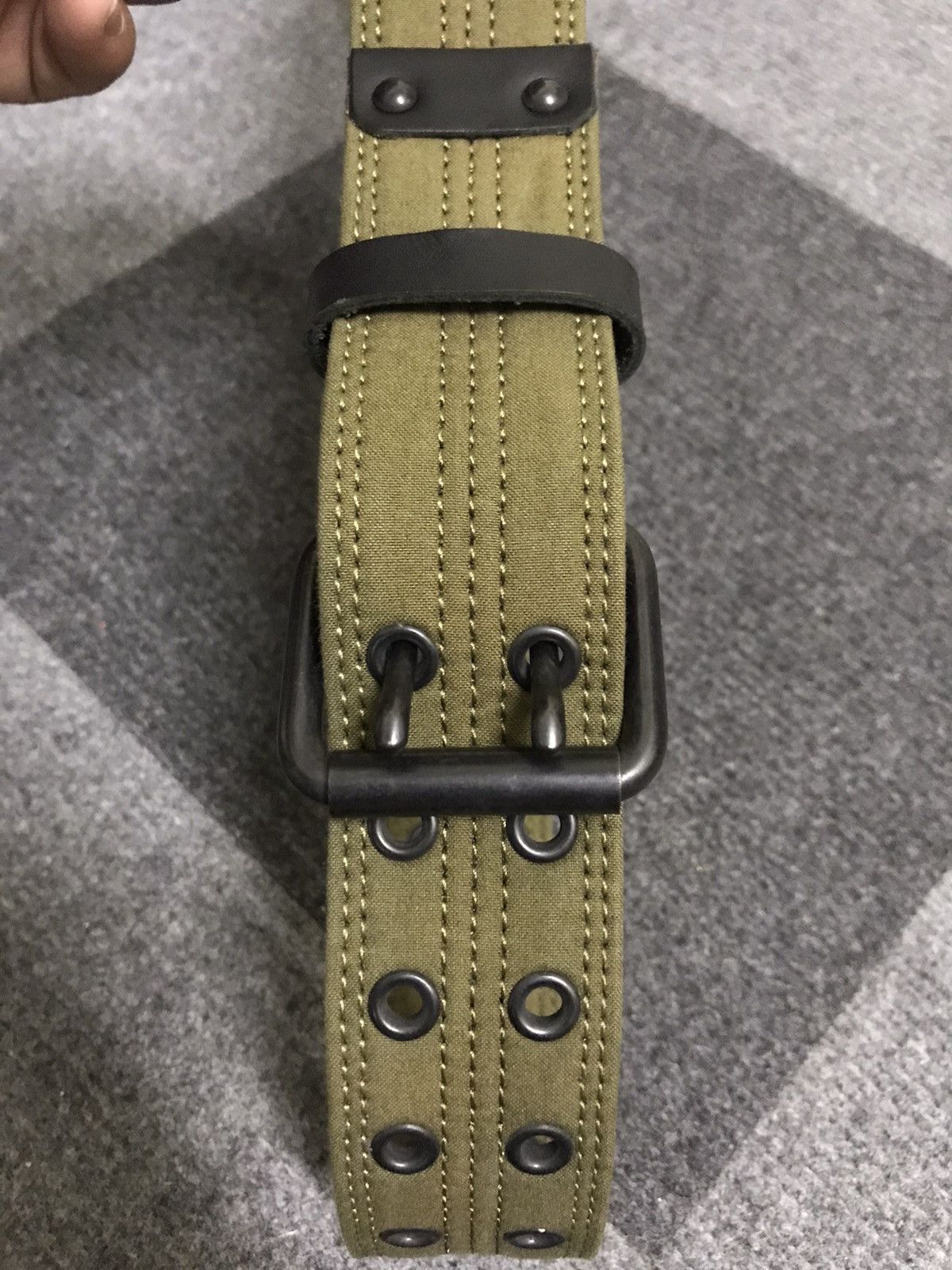image of Archival Clothing x Yohji Yamamoto Ys Yohji Yamamoto Sturdy Canvas Archival Belt in Brown, Men's