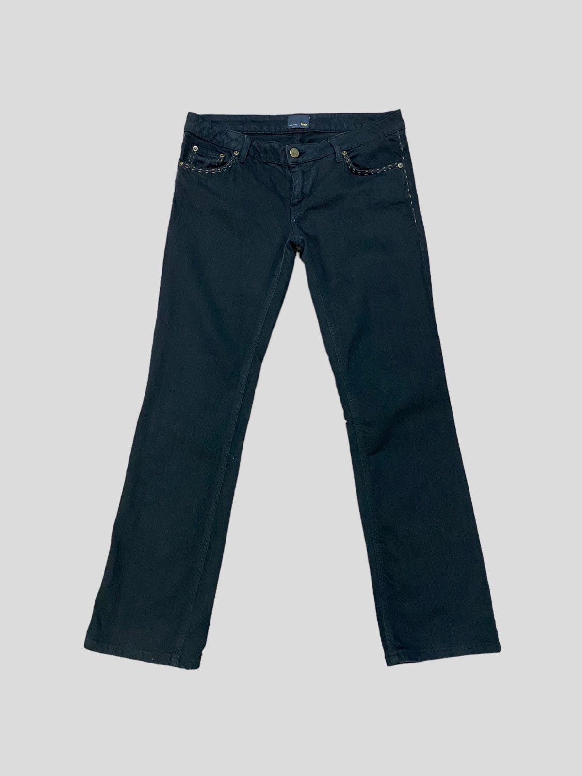 VINTAGE FENDI BLACK JEANS S37