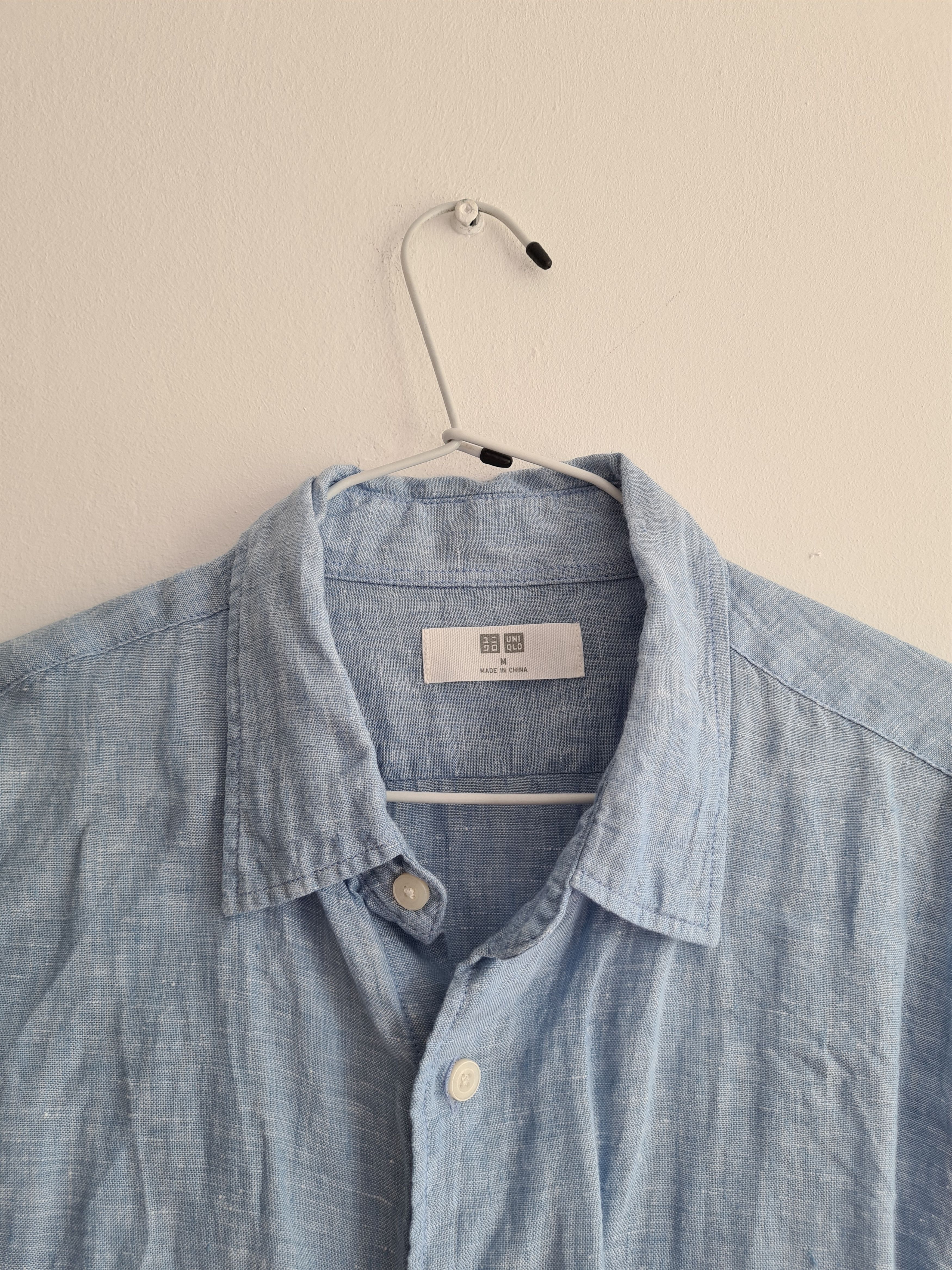 Uniqlo Premium Linen Regular Fit Shirt in Blue Size US M / EU 48-50 / 2 - 3 Thumbnail