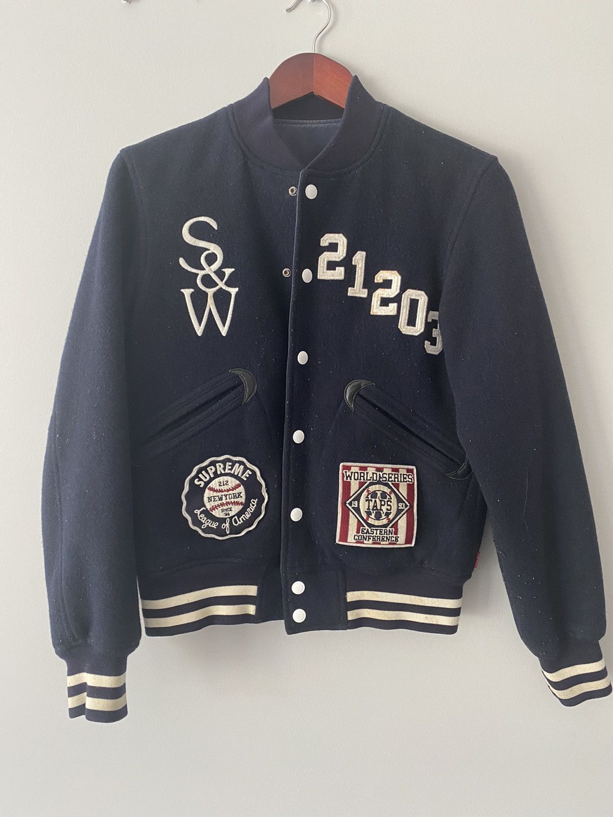 Supreme Wtaps Varsity Jacket | Grailed