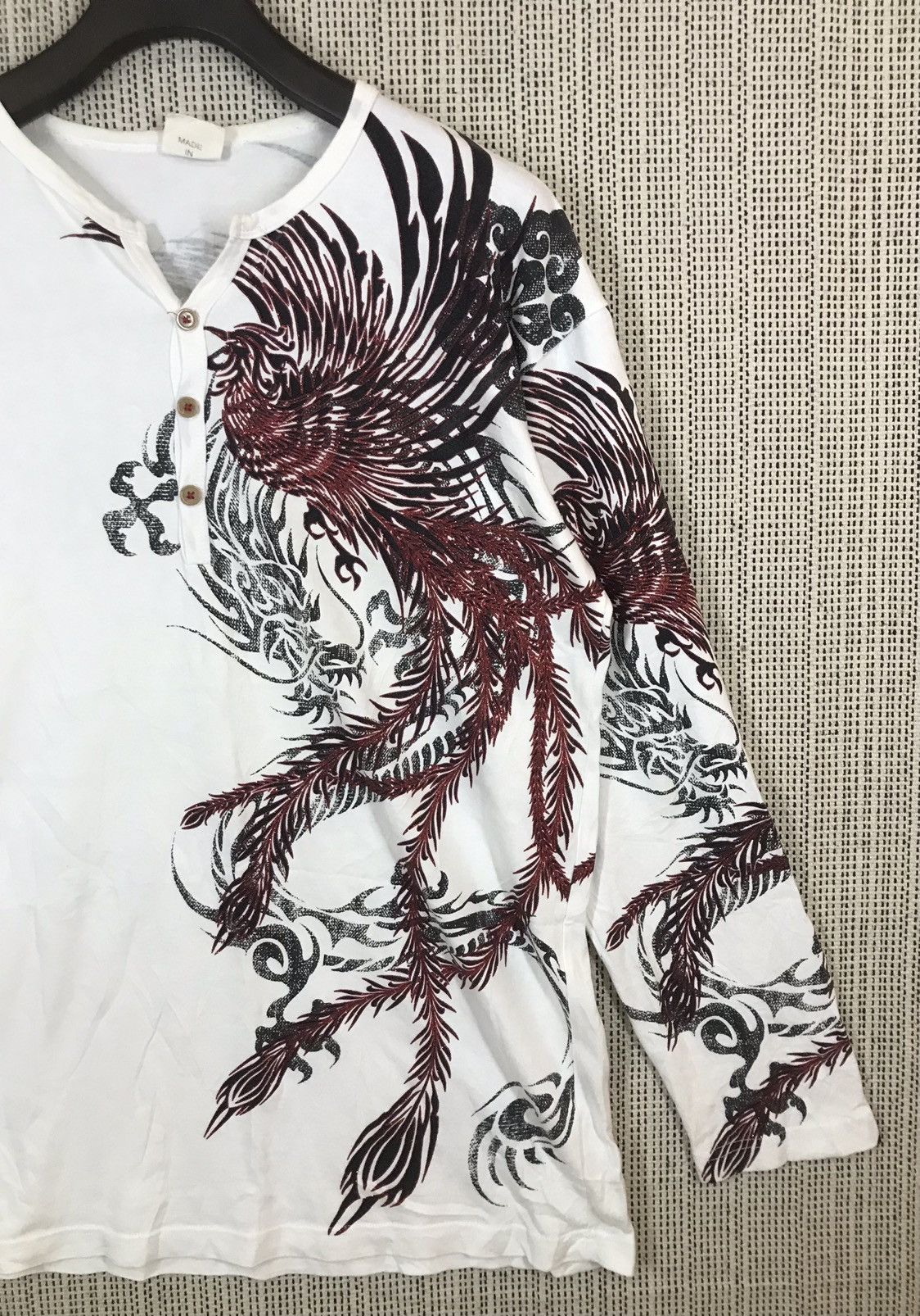 Japanese Brand ‼️SUKAJAN TSHIRT DRAGON AND BIRD DESIGN NICE DESIGN‼️ Size US L / EU 52-54 / 3 - 3 Thumbnail
