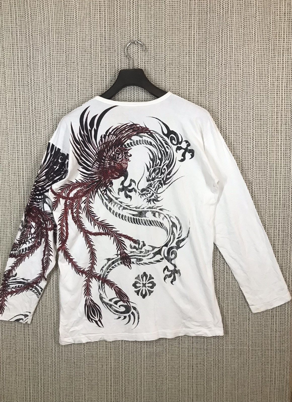 Japanese Brand ‼️SUKAJAN TSHIRT DRAGON AND BIRD DESIGN NICE DESIGN‼️ Size US L / EU 52-54 / 3 - 2 Thumbnail