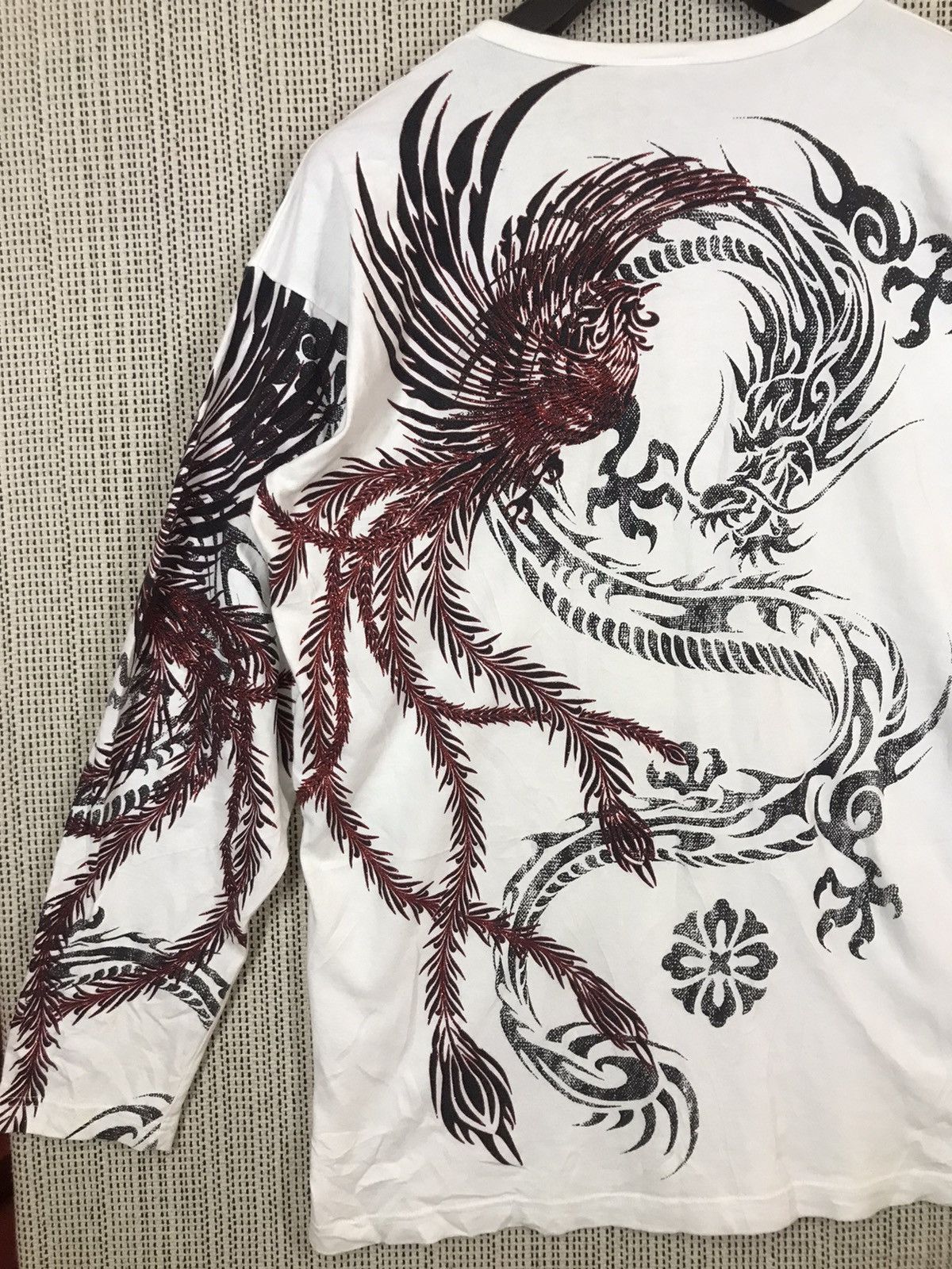 Japanese Brand ‼️SUKAJAN TSHIRT DRAGON AND BIRD DESIGN NICE DESIGN‼️ Size US L / EU 52-54 / 3 - 7 Thumbnail