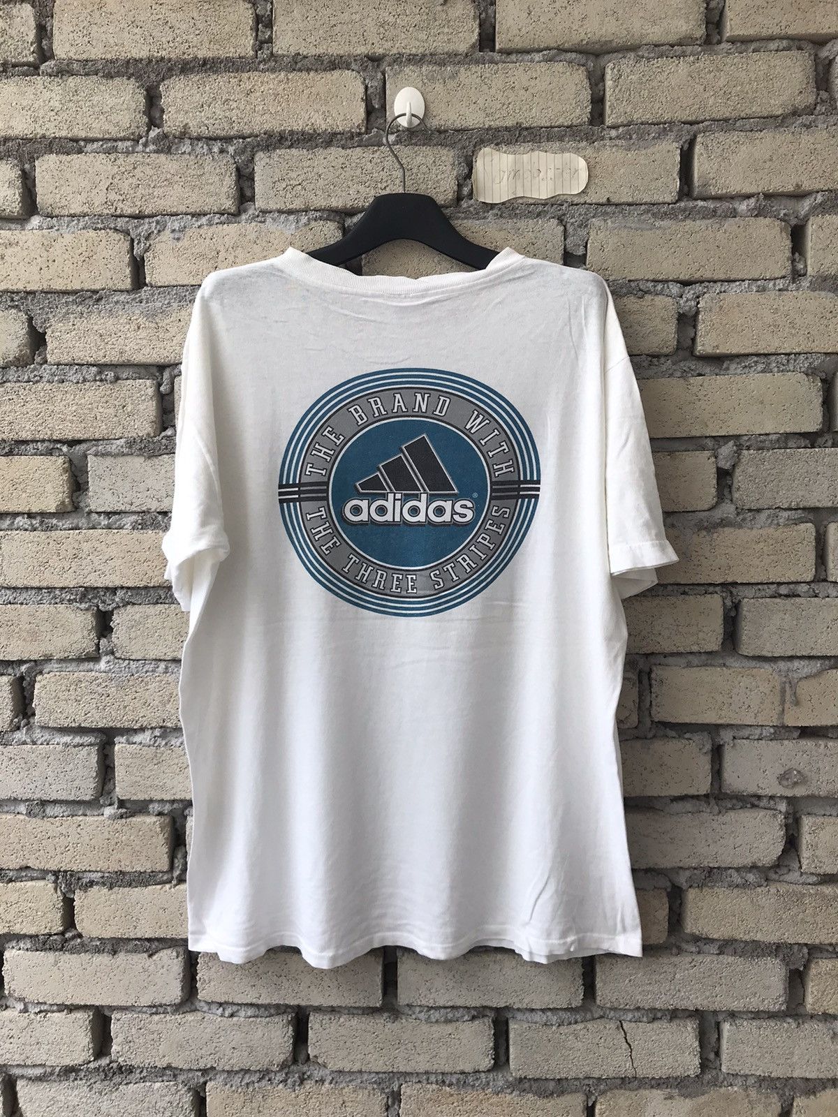 Adidas × Vintage Vintage 90s ADIDAS Equipment Big Logo SpellOut T-Shirt Size US L / EU 52-54 / 3 - 1 Thumbnail