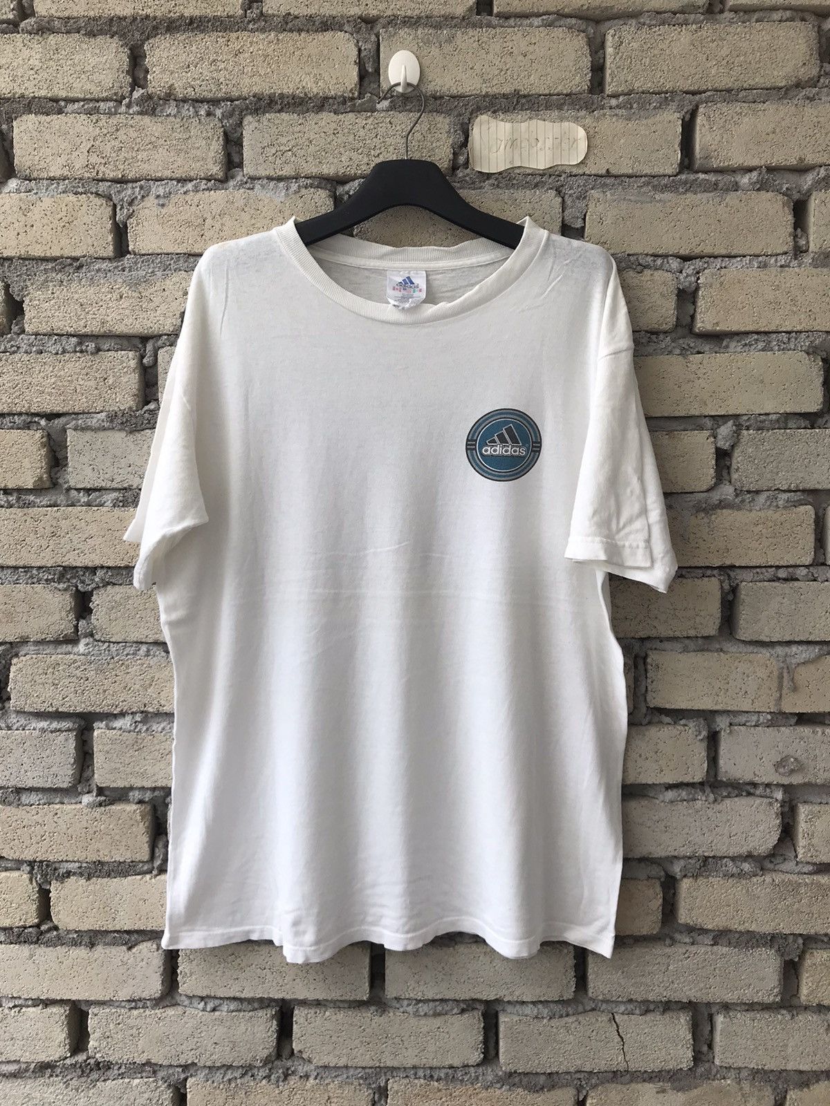 Adidas × Vintage Vintage 90s ADIDAS Equipment Big Logo SpellOut T-Shirt Size US L / EU 52-54 / 3 - 2 Thumbnail