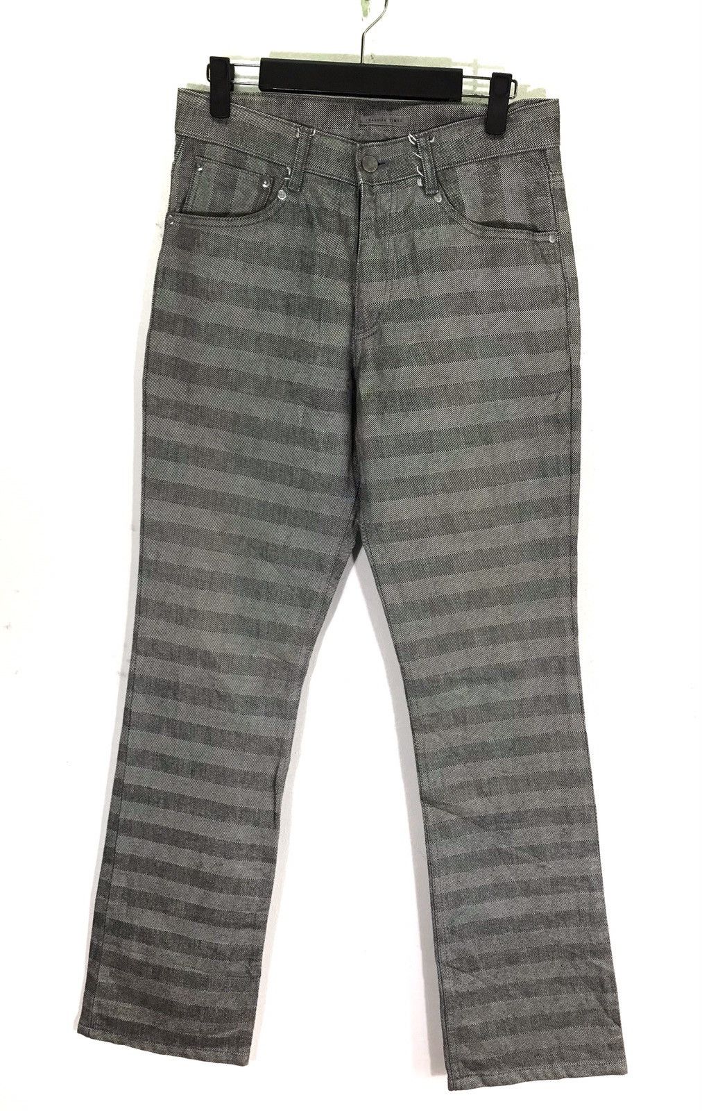 Japanese Brand Made In Japan Changing Times Border Striped Denim Jeans Size US 30 / EU 46 - 1 Thumbnail