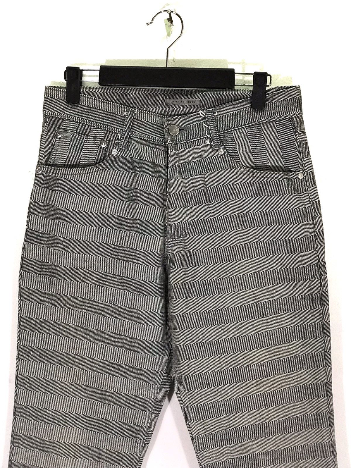 Japanese Brand Made In Japan Changing Times Border Striped Denim Jeans Size US 30 / EU 46 - 2 Thumbnail
