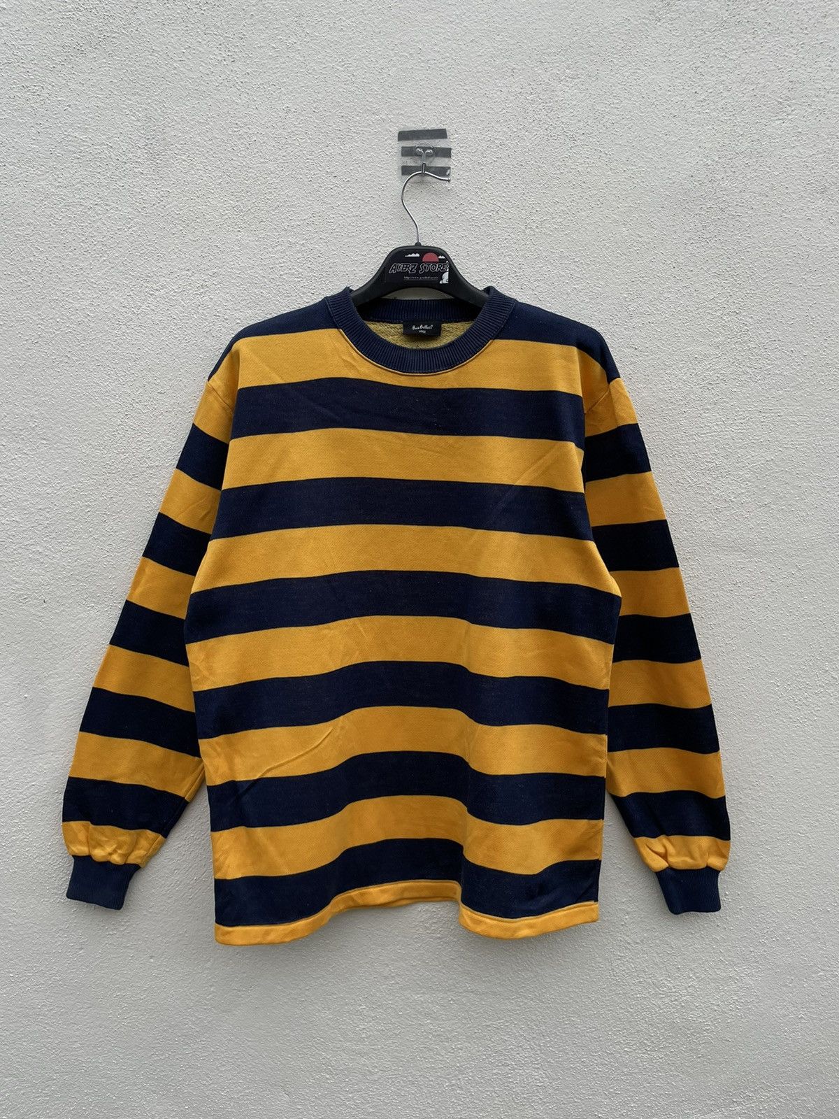 Japanese Brand Basic Brothers Border Striped Sweatshirt made in japan Size US L / EU 52-54 / 3 - 1 Thumbnail
