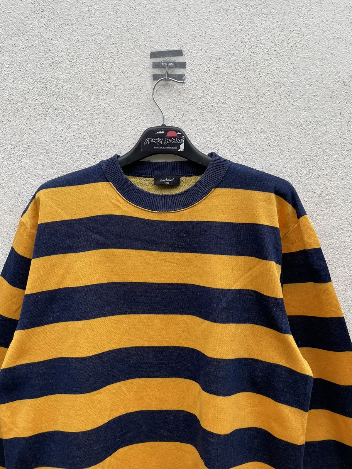 Japanese Brand Basic Brothers Border Striped Sweatshirt made in japan Size US L / EU 52-54 / 3 - 2 Thumbnail