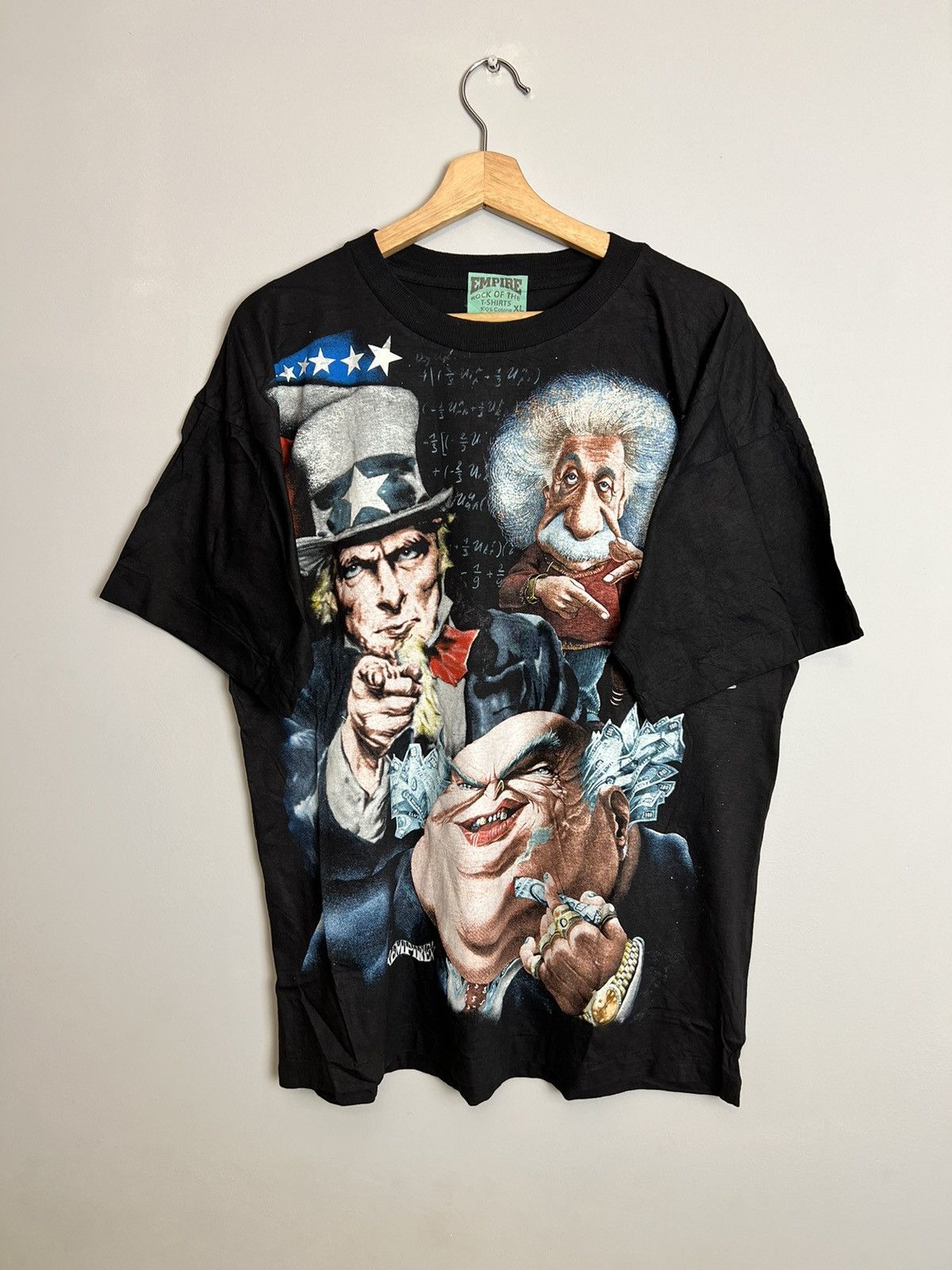 Vintage Vintage 90s Art Science Einstein Lincoln American Tshirt Size US XL / EU 56 / 4 - 1 Thumbnail
