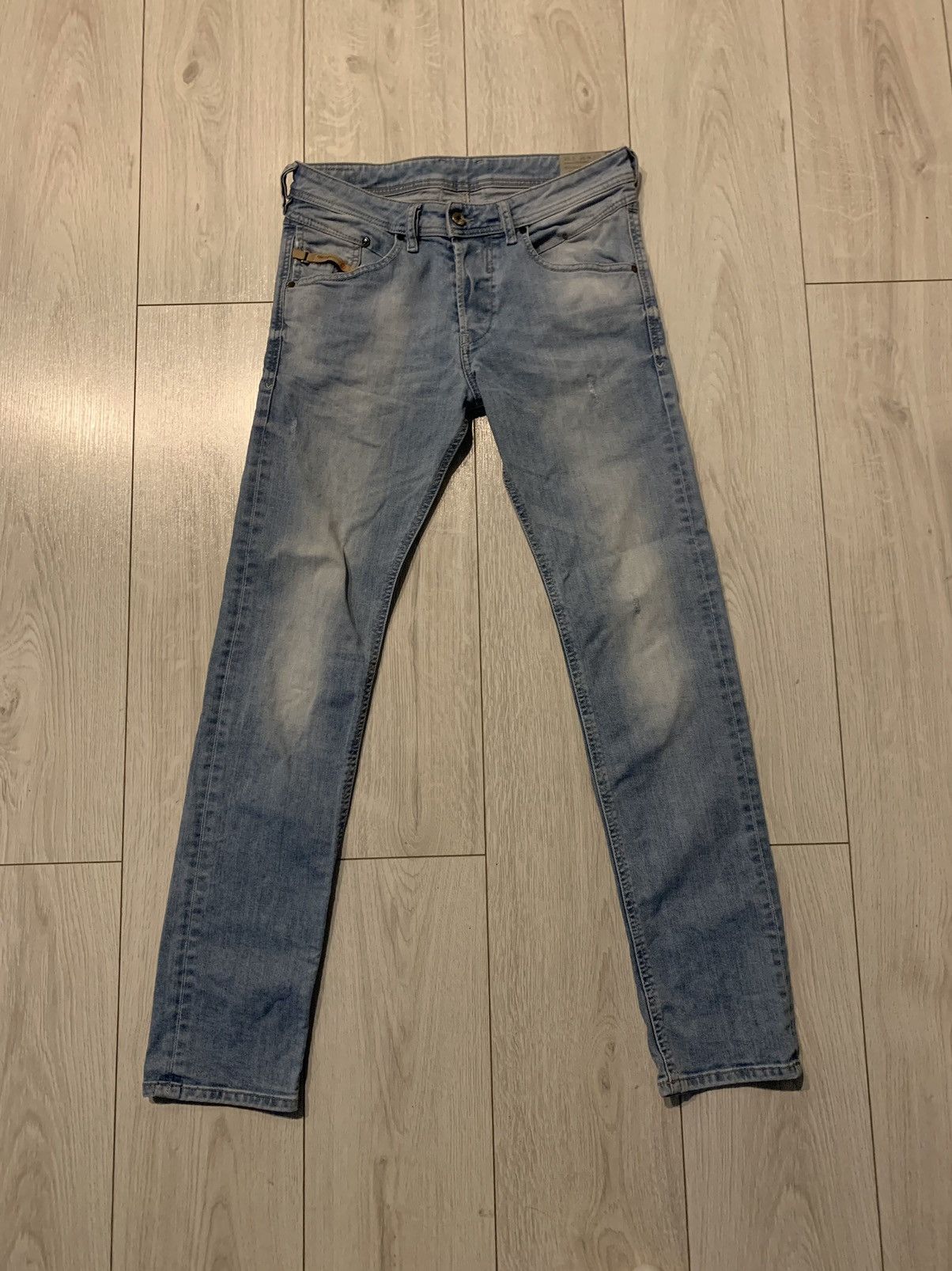 Diesel × Vintage Diesel distressed Vintage y2k 2000s baby blue jeans Size US 29 - 1 Thumbnail