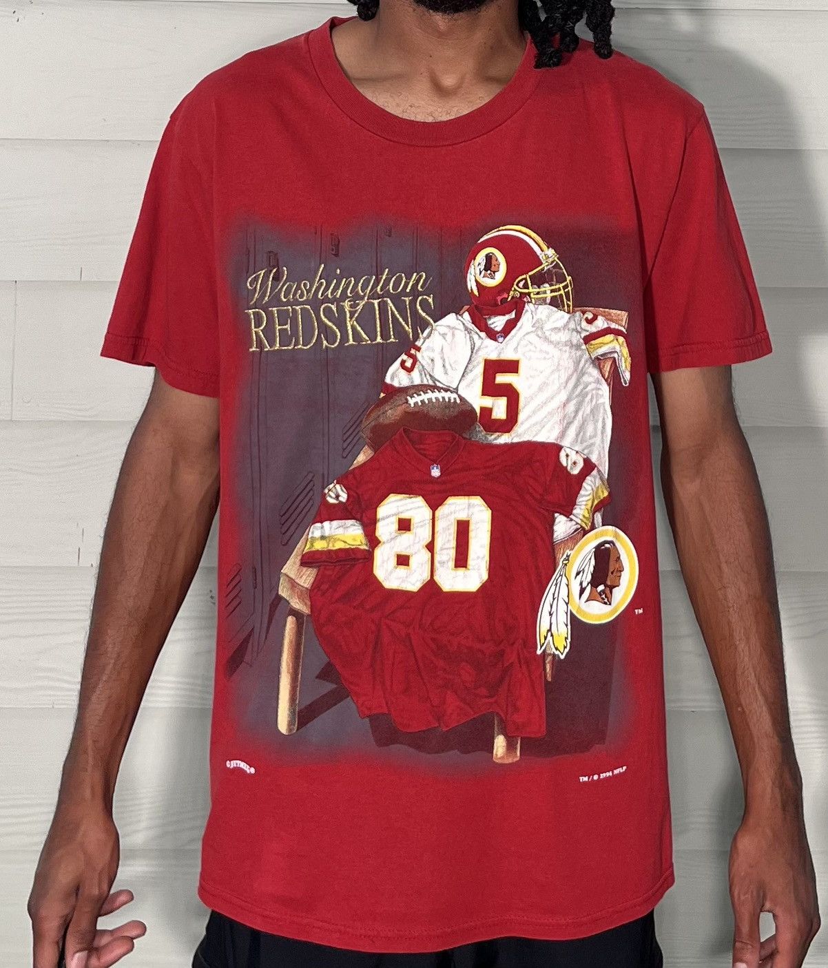 Vintage 1994 Washington Redskins Nutmeg T Shirt NFL Mens XL Made in USA