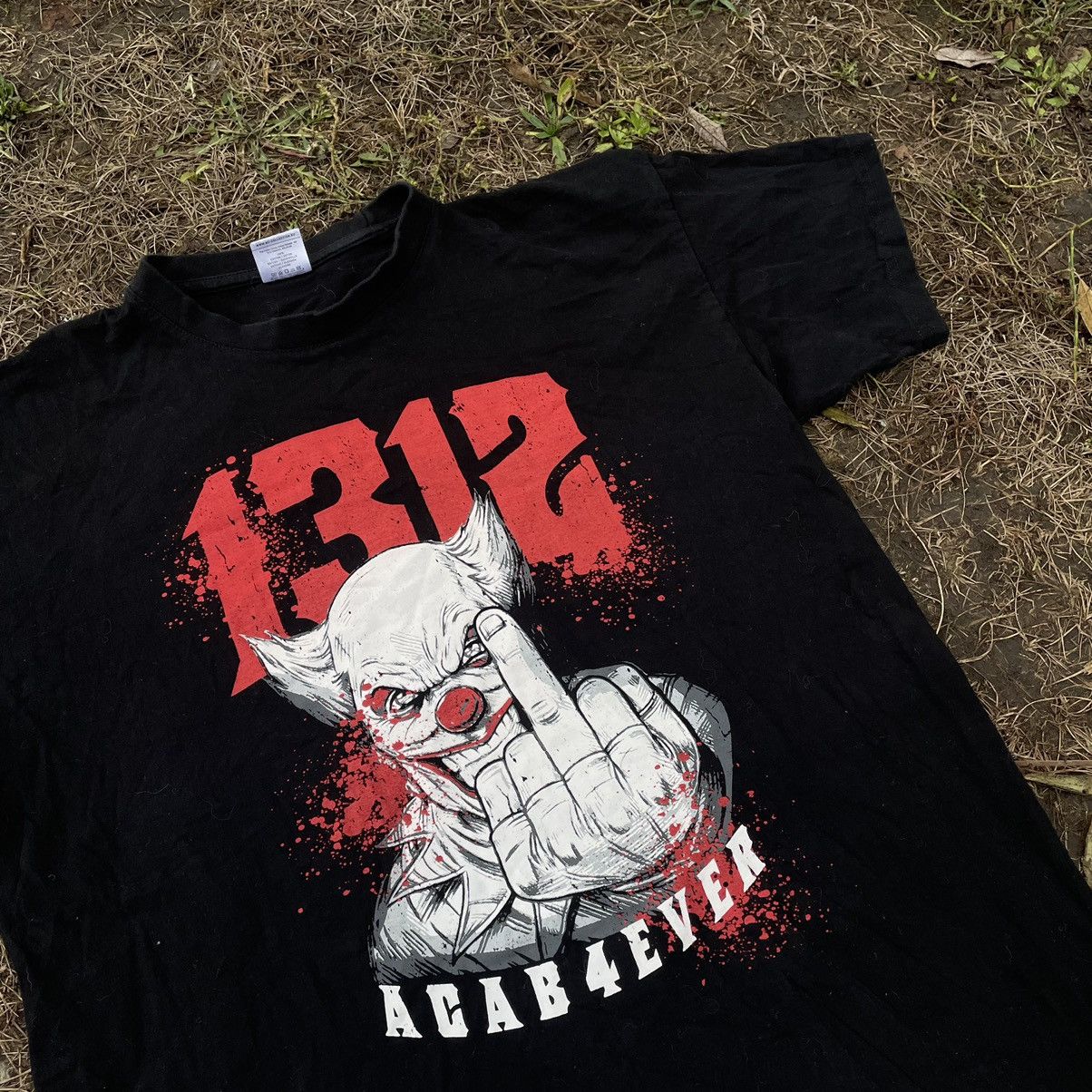Band Tees Vintage Y2K 1312 ACAB 4reva Dead Face Horror Tee Streetwear Size US L / EU 52-54 / 3 - 5 Thumbnail