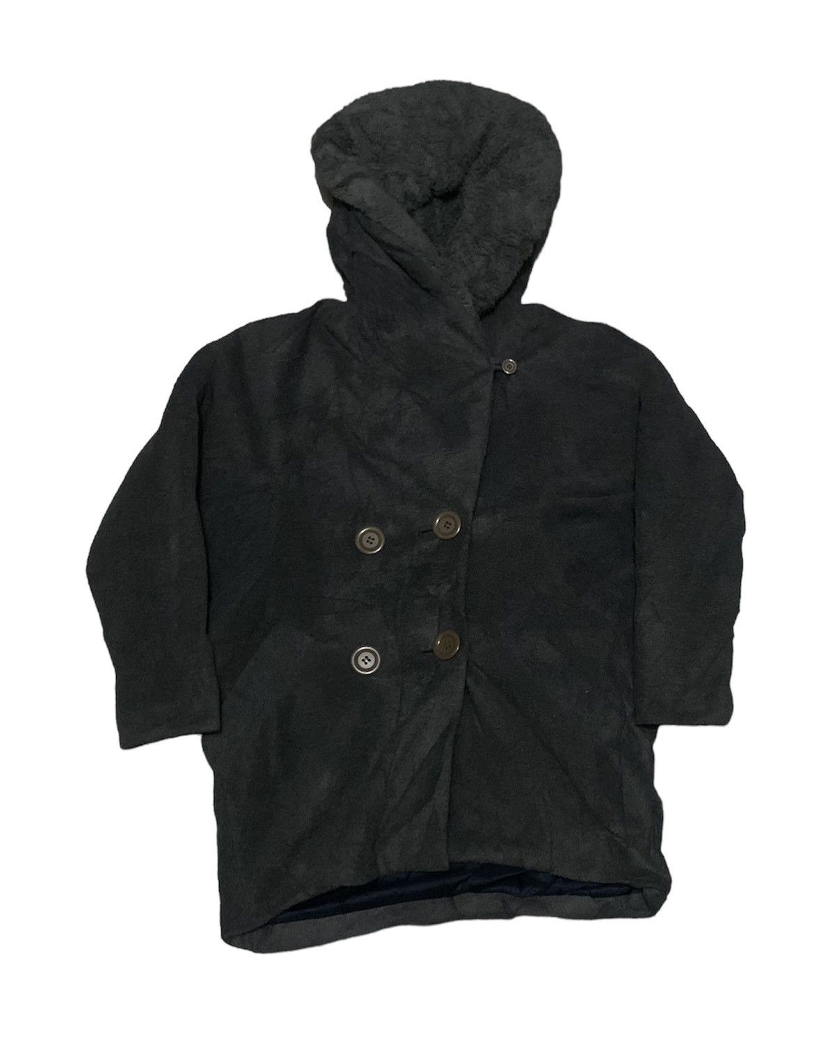 Issey Miyake Vintage Mercibeaucoup Issey Miyake Fur Collar Peacoat Size US M / EU 48-50 / 2 - 2 Thumbnail