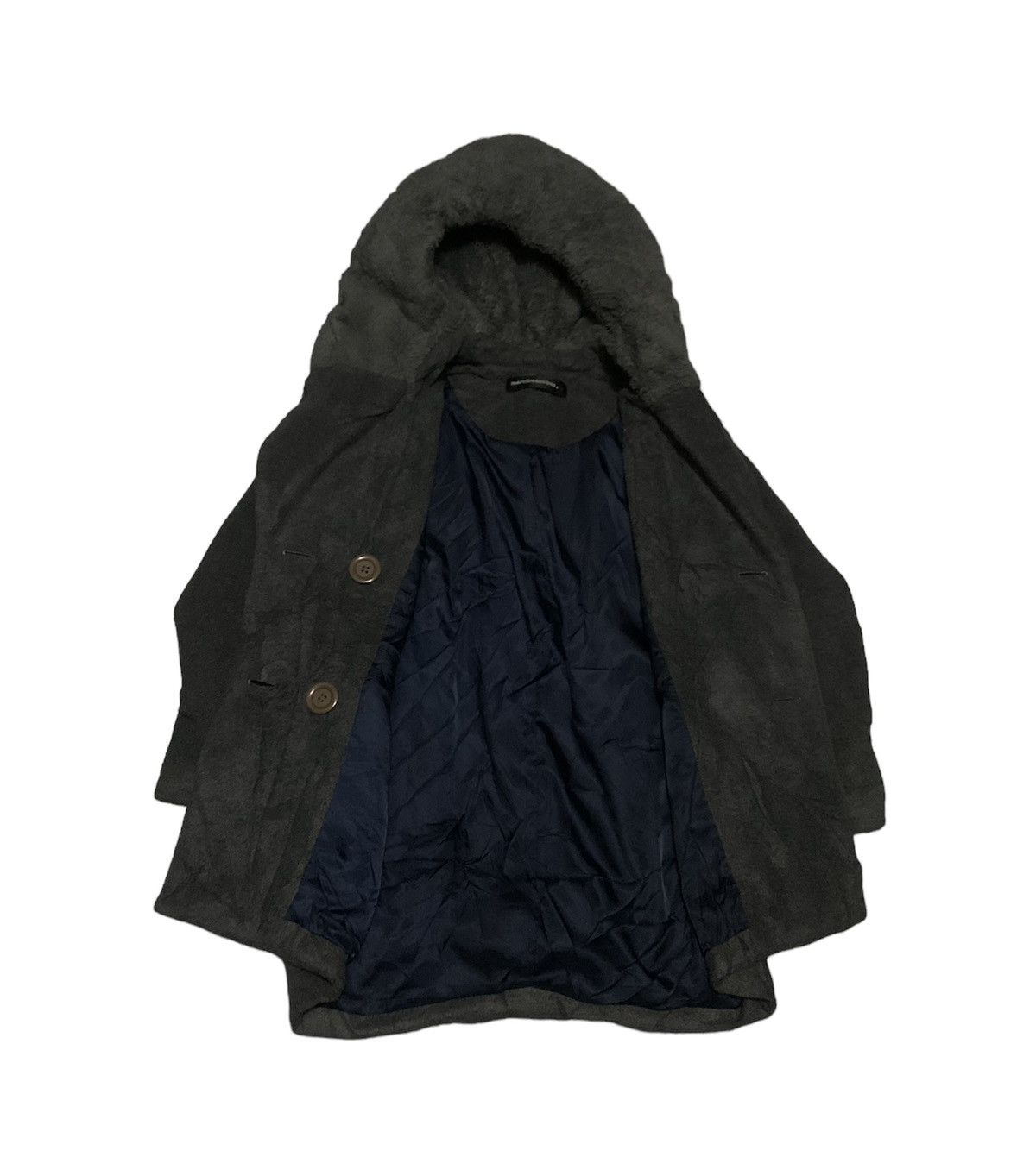 Issey Miyake Vintage Mercibeaucoup Issey Miyake Fur Collar Peacoat Size US M / EU 48-50 / 2 - 3 Thumbnail