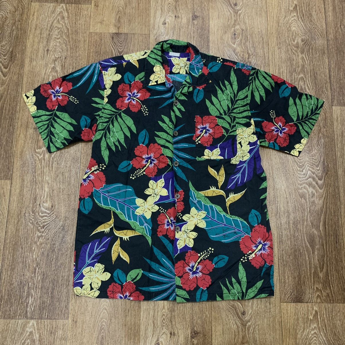 Vintage Vintage 90s Floral All Over Print Hawaiian Shirt Streetwear Size US L / EU 52-54 / 3 - 1 Thumbnail