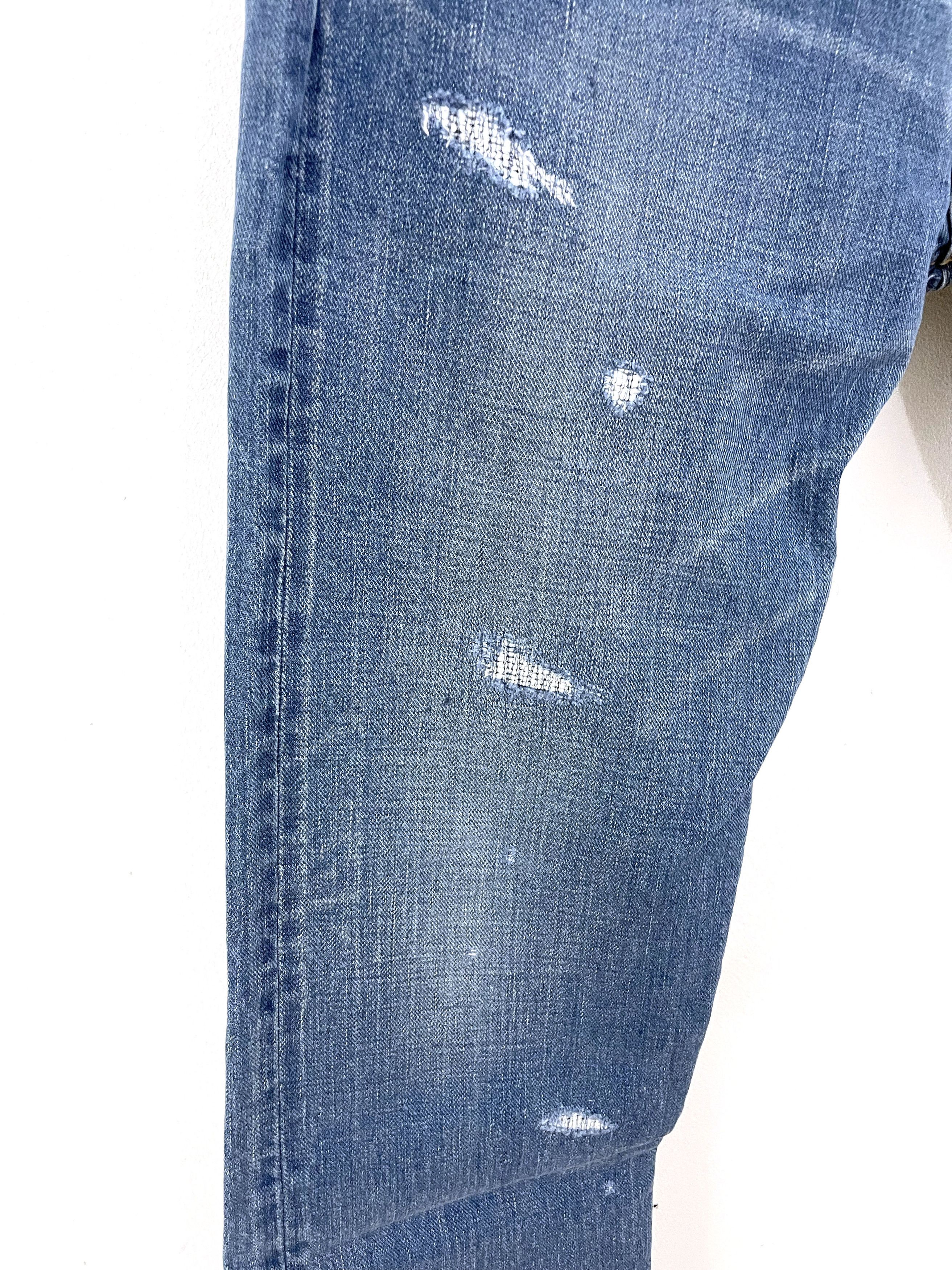 Junya Watanabe 2009 Leather Stripe Zip Denim Size US 28 / EU 44 - 10 Thumbnail