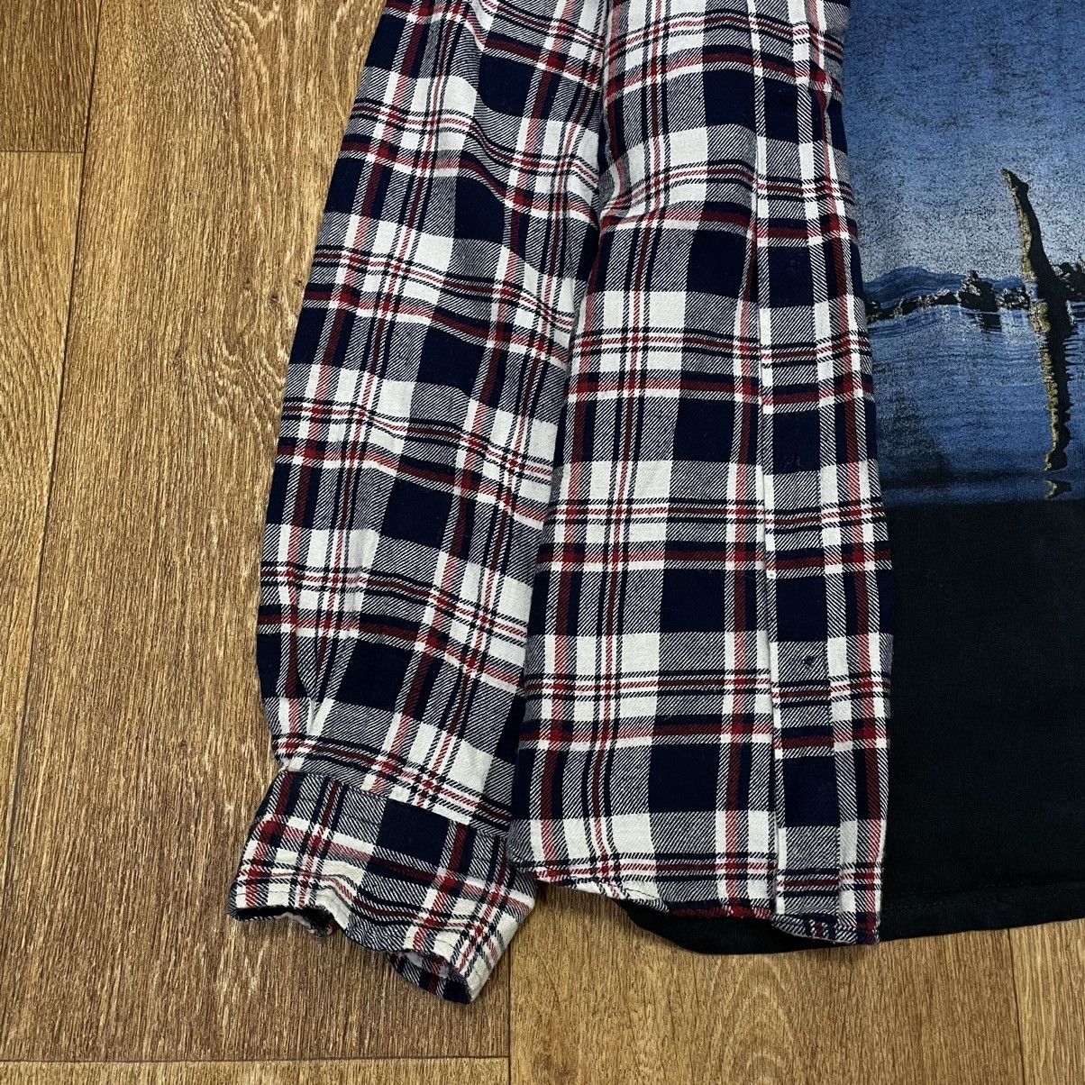 Vintage Vintage 90s Plaid Shirt Navy White Streetwear Oversized M Size US M / EU 48-50 / 2 - 4 Thumbnail